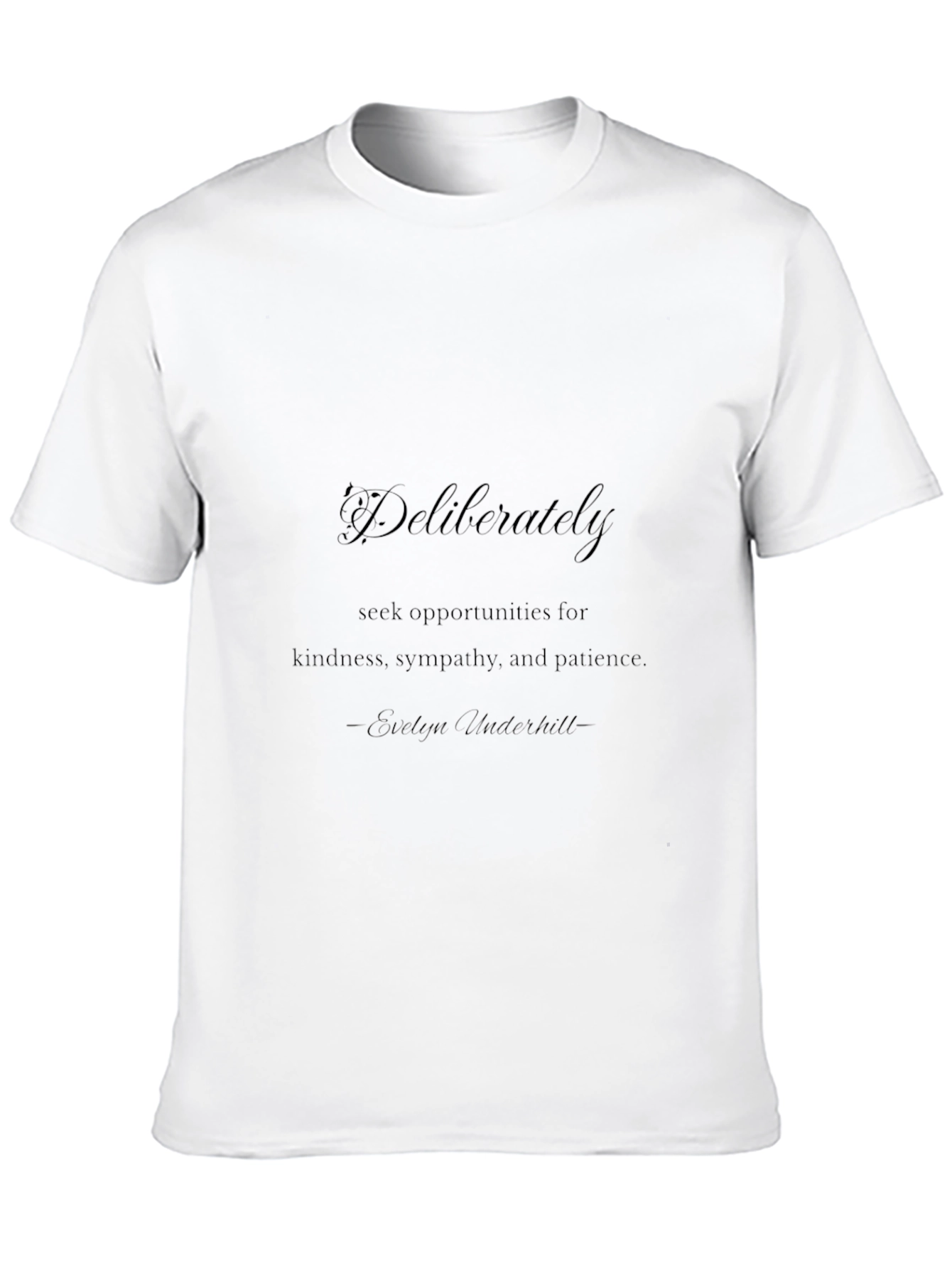 Black Inspirational Quote T-Shirt - Deliberately Seek Kindness view 10