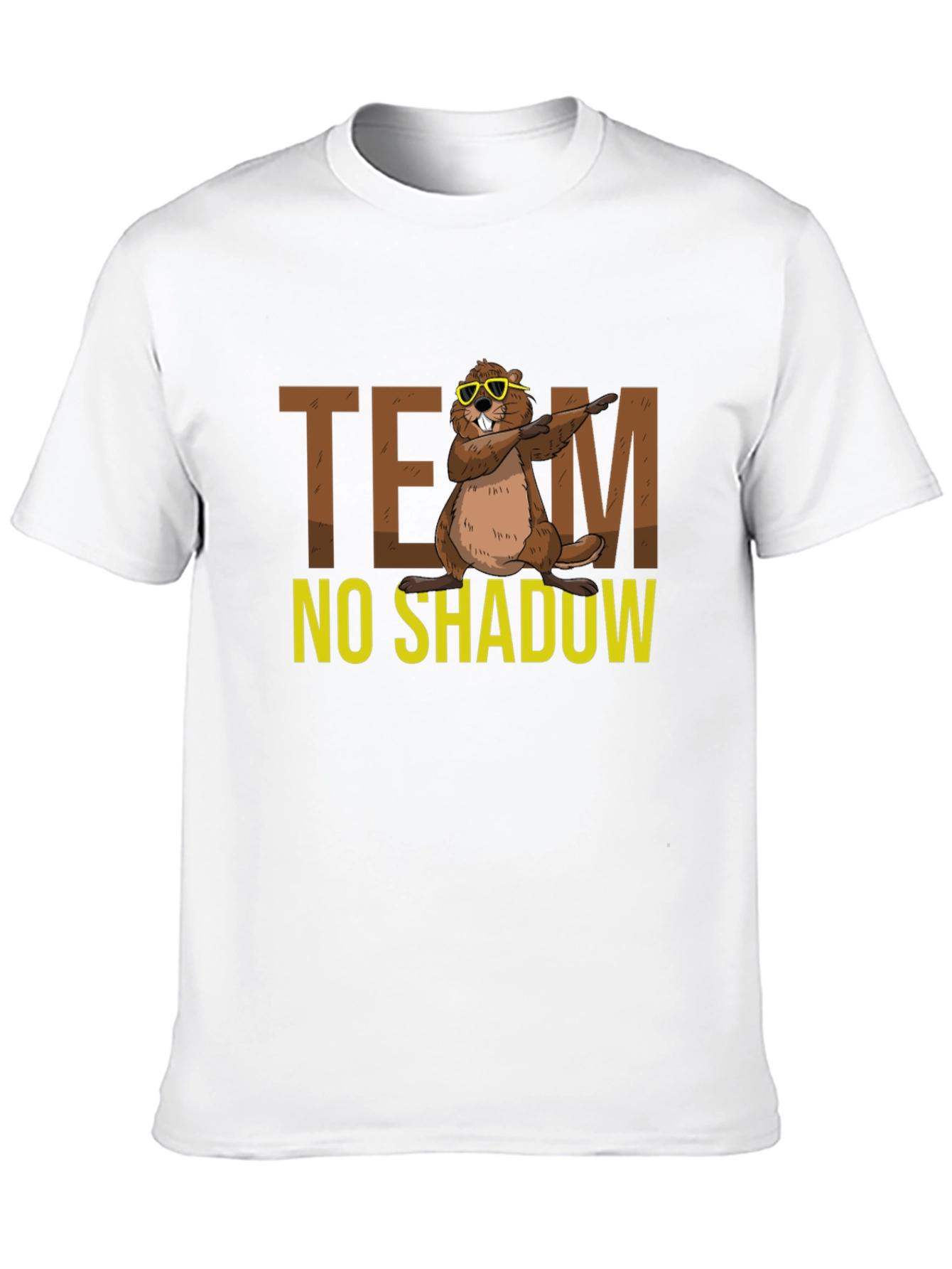 Black Team No Shadow Funny Groundhog Day T-Shirt view 10
