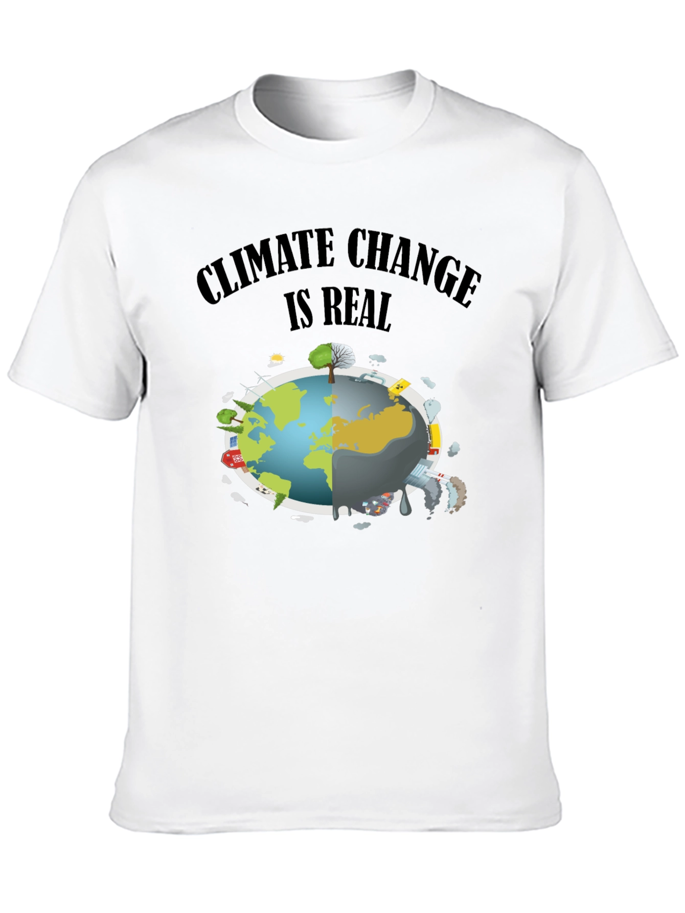 Black Climate Change Awareness T-Shirt view 10