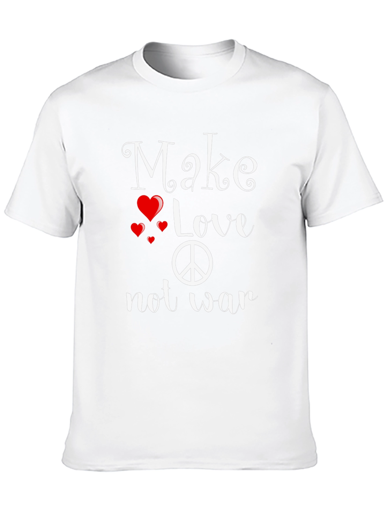 Black Peace & Love Graphic Tee - Black view 10