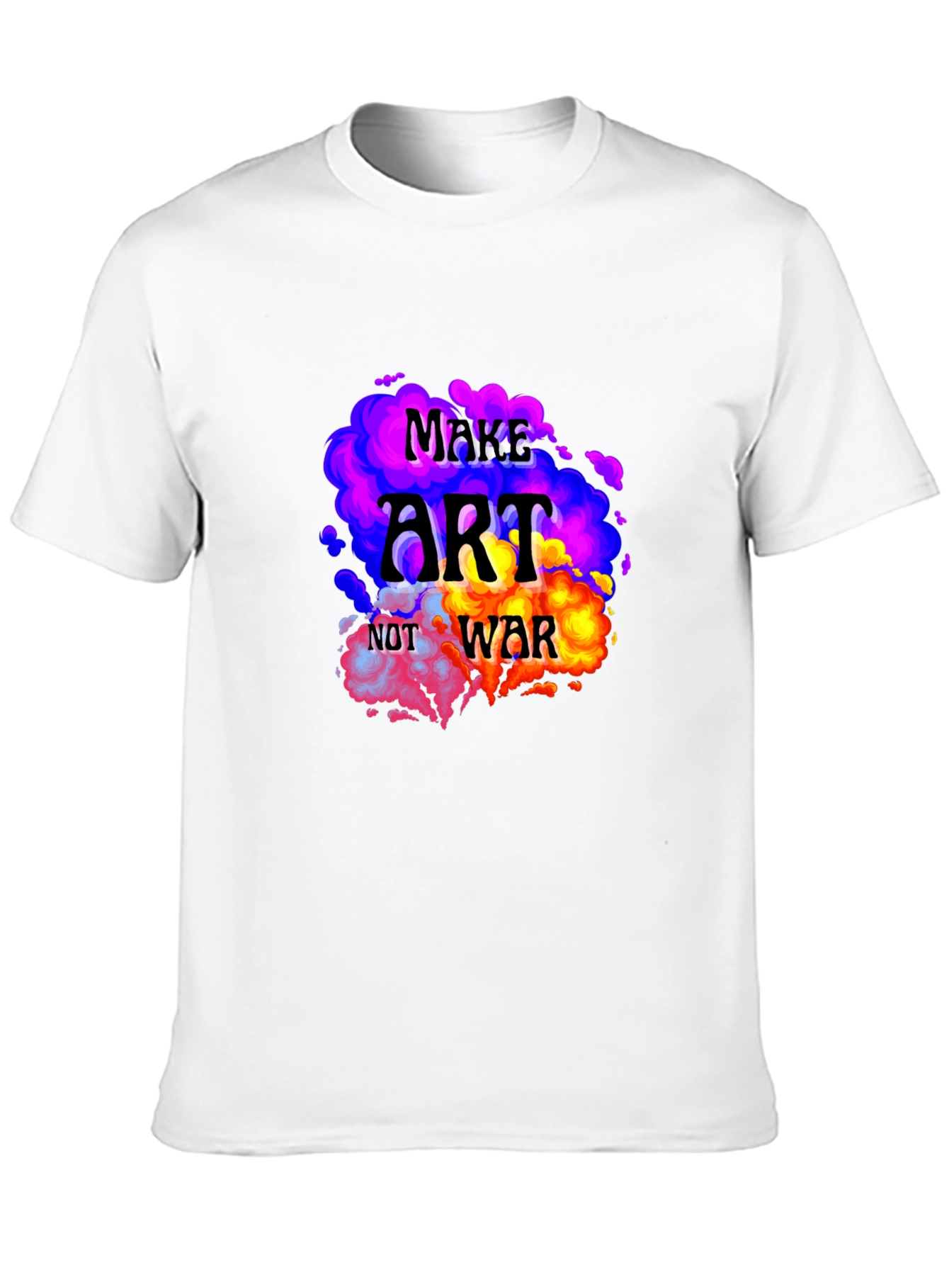 Black Make Art Not War Graphic T-Shirt view 10
