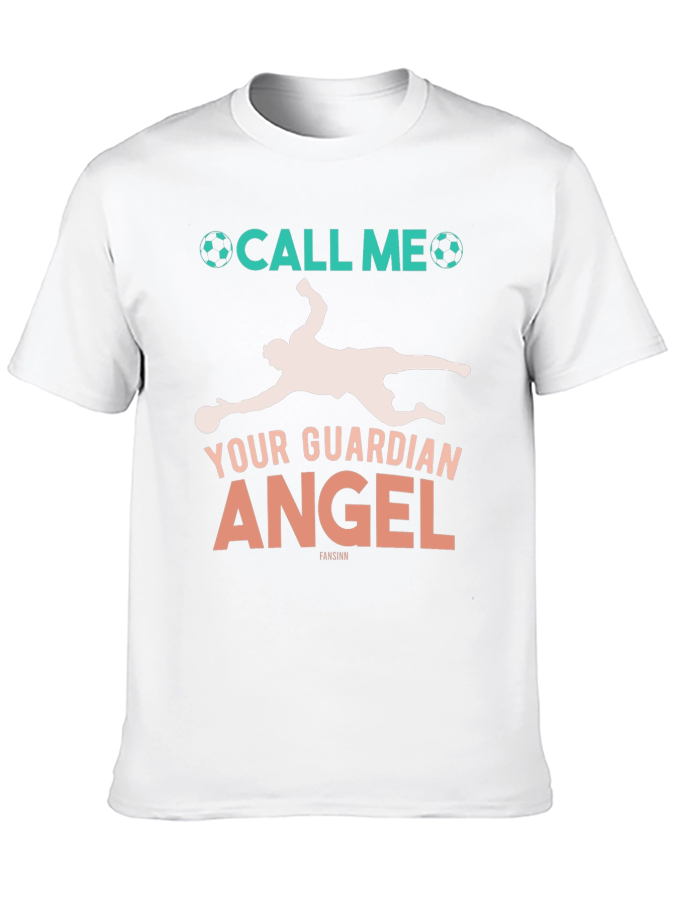Black Soccer Goalie Guardian Angel Graphic Tee view 10