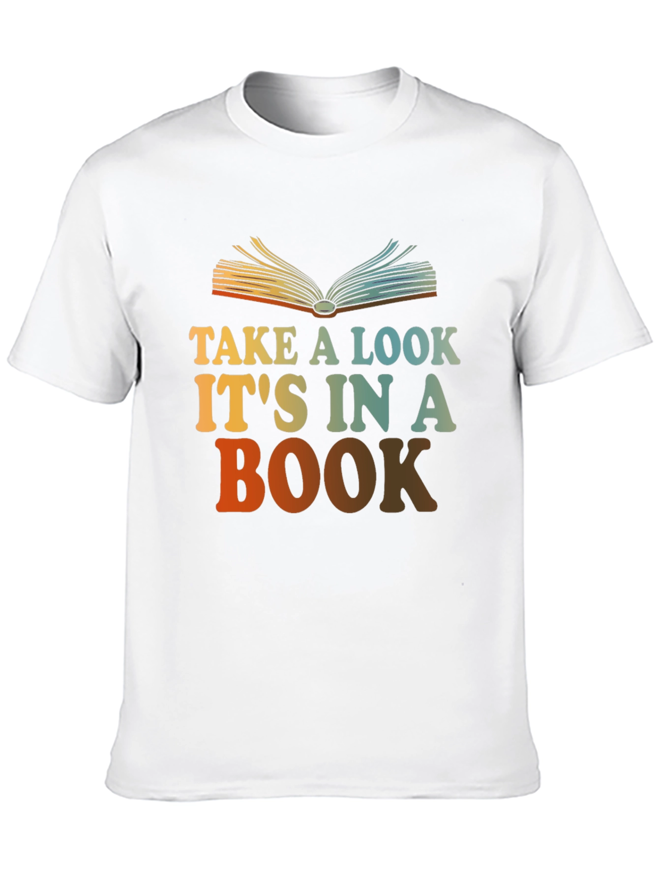 Black Take a Look It's in a Book T-Shirt view 10