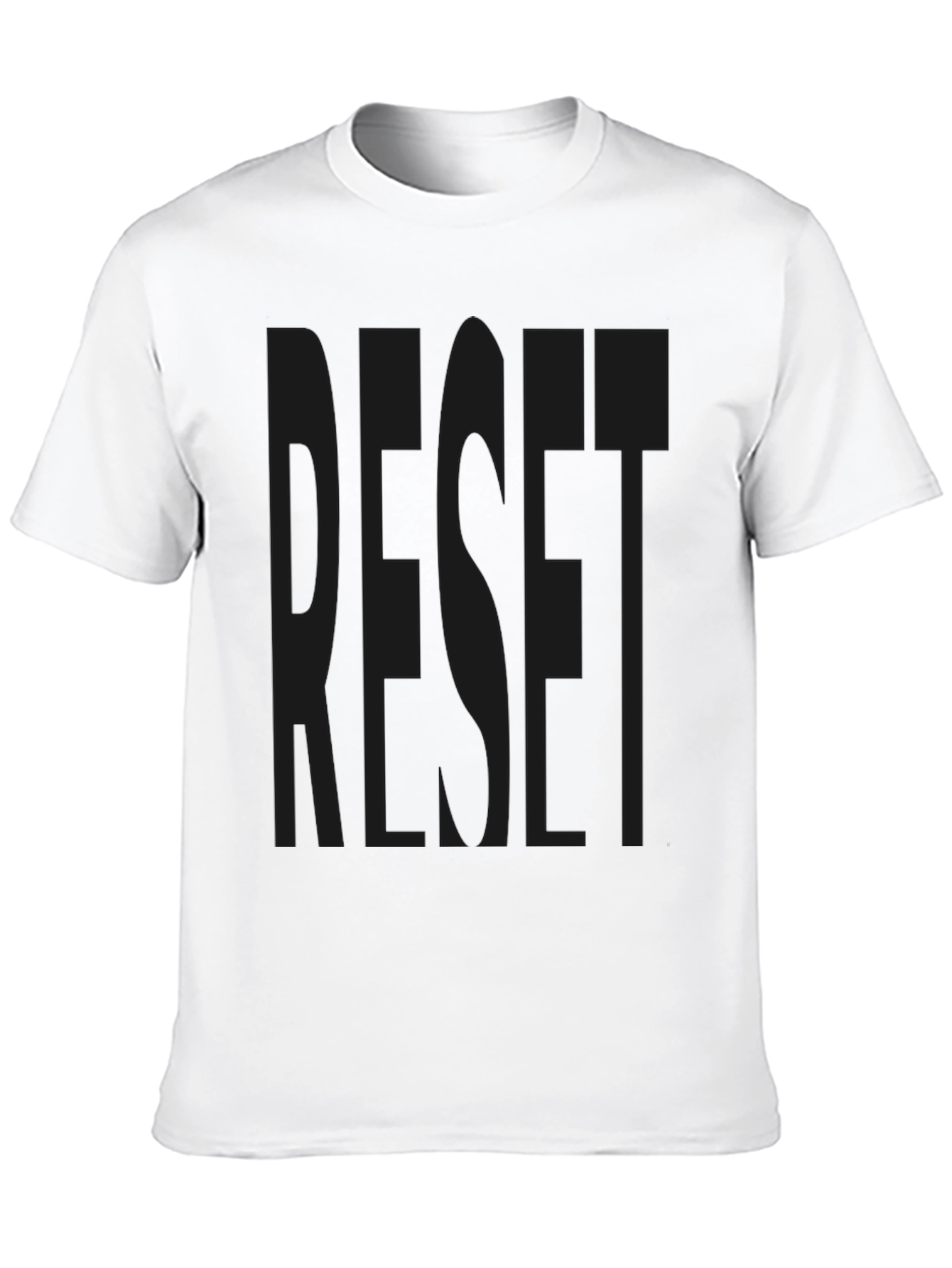 Black RESET Graphic Print Black T-Shirt view 10