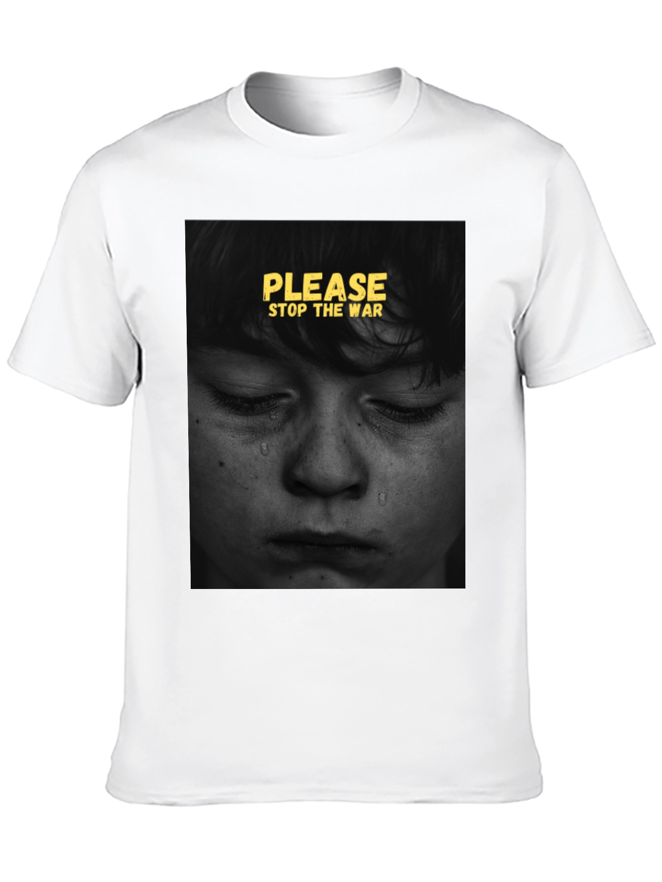 Black Please Stop The War Graphic T-Shirt view 10
