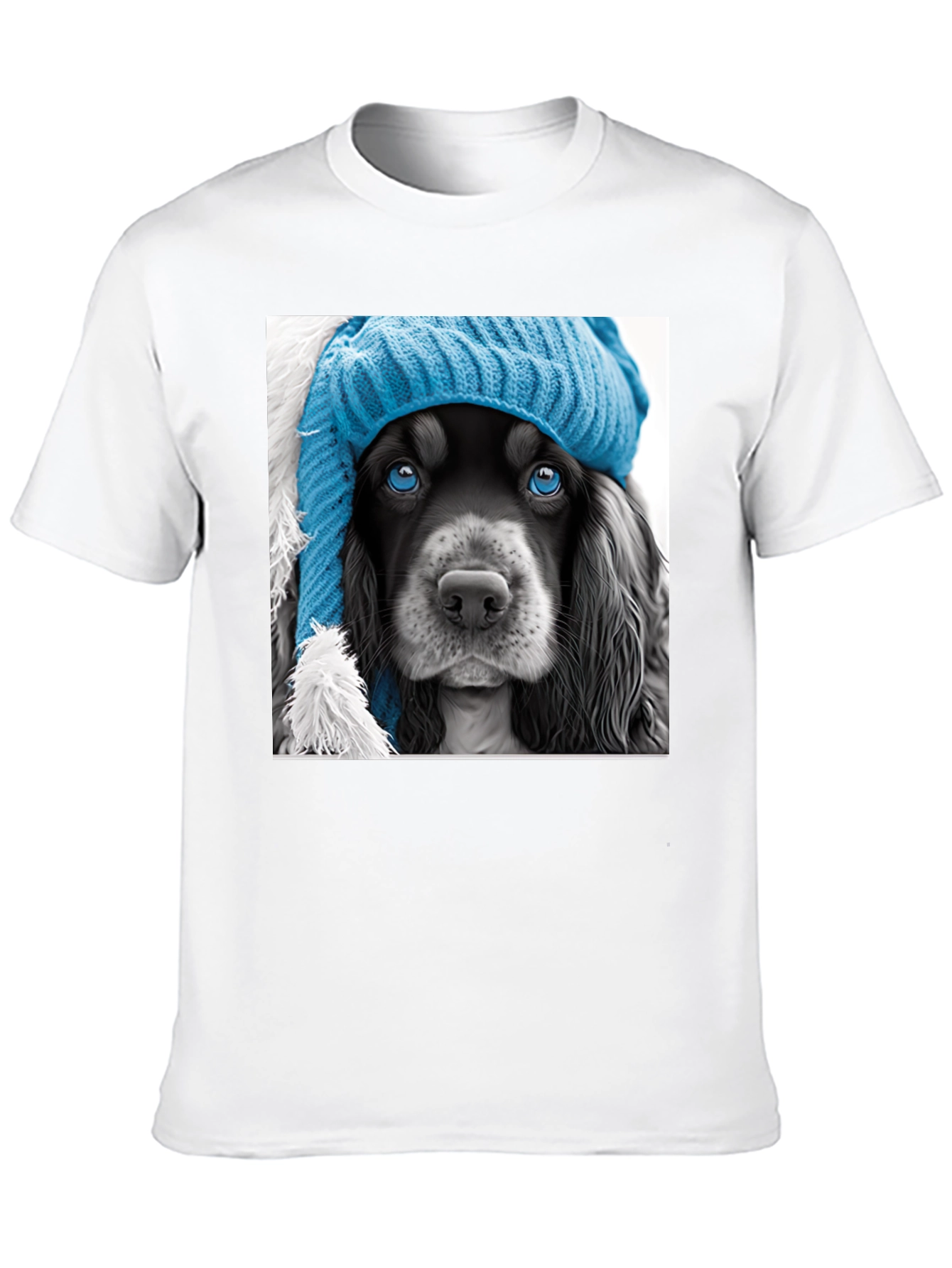 Black Dog in a Hat Graphic Tee view 10