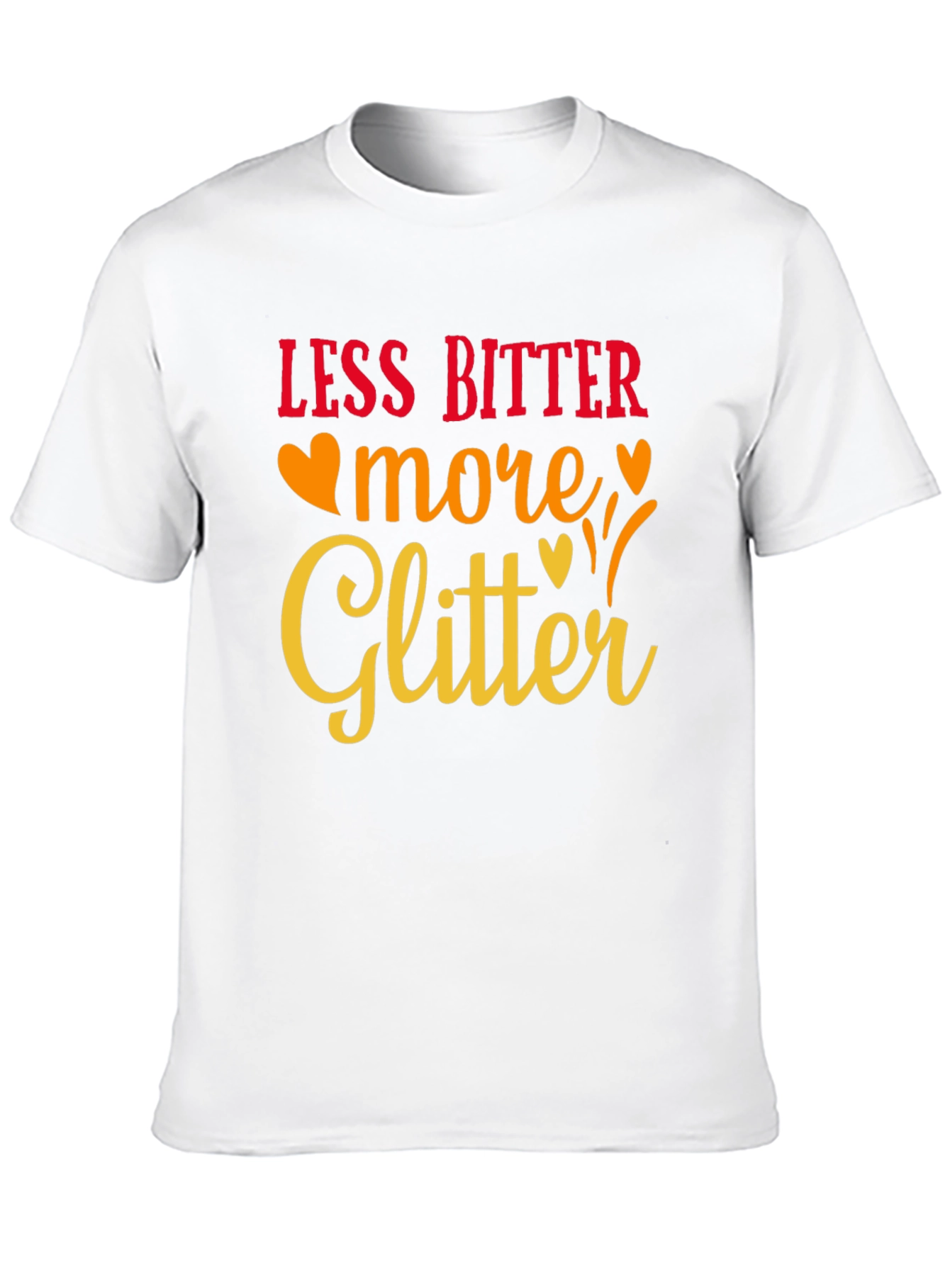 Black Less Bitter More Glitter Black Graphic Tee view 10