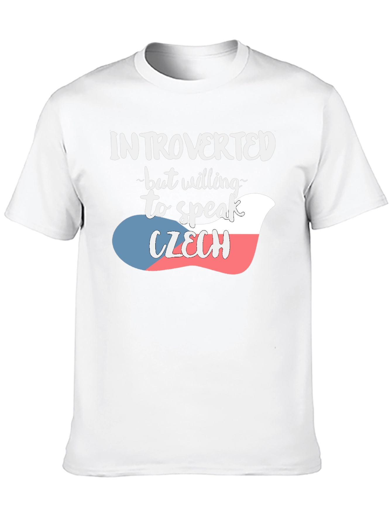 Black Introverted Czech Flag T-Shirt view 10