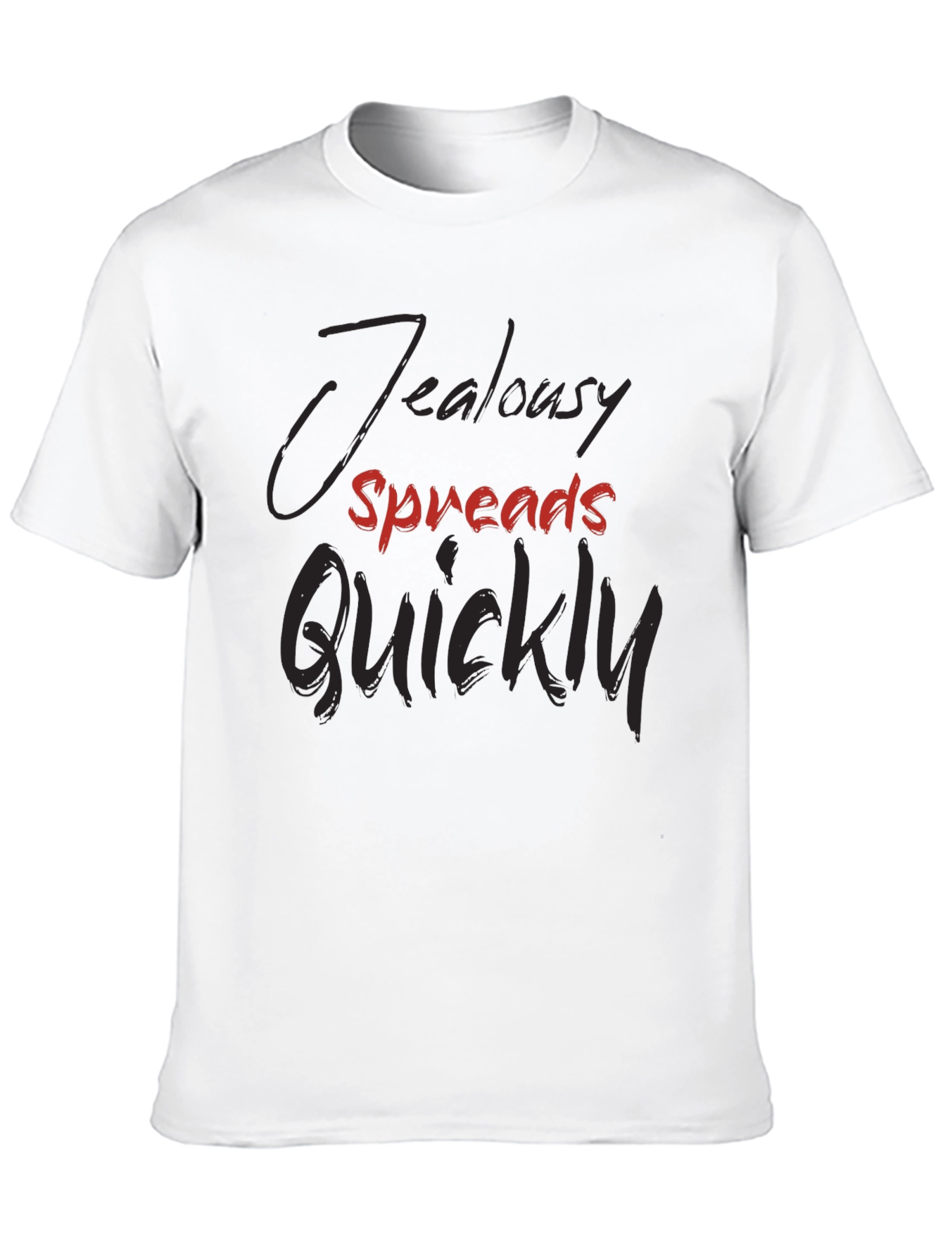 Jealousy Spreads Quickly Graphic Tee - Trendy Dark T-Shirt - 10