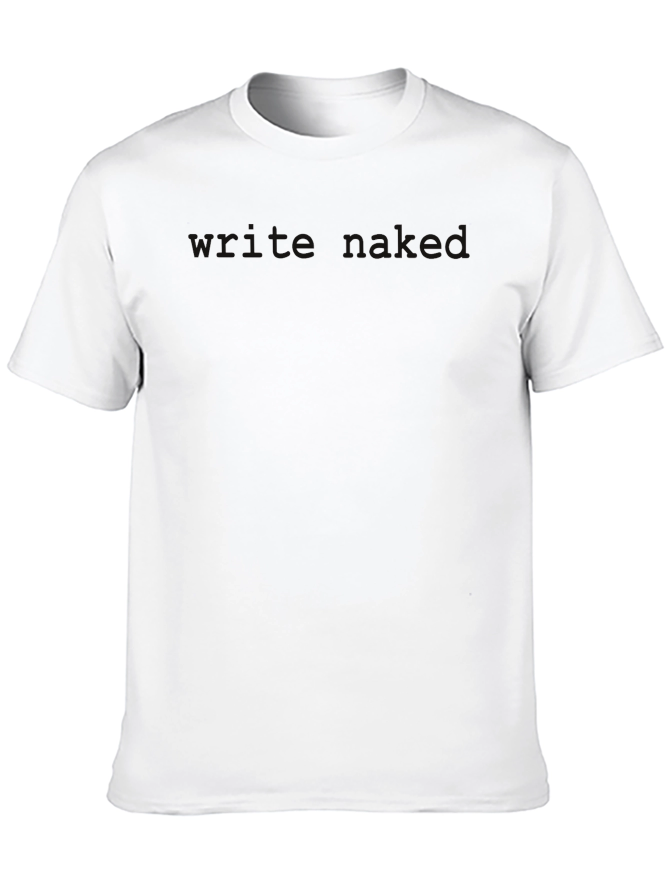 Black Men's Black Graphic Tee - Write Naked view 10