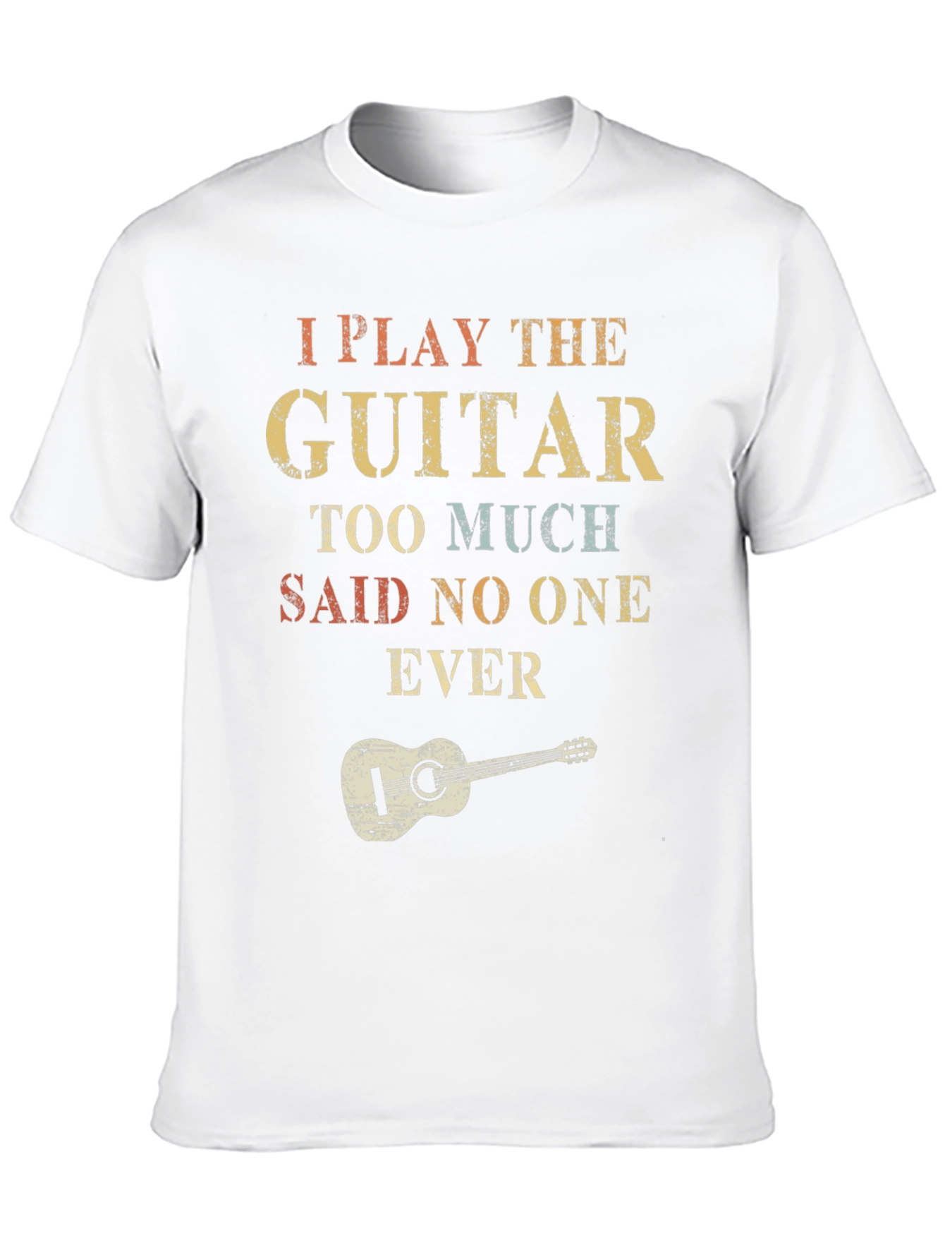 Black I Play Guitar Too Much T-Shirt view 10