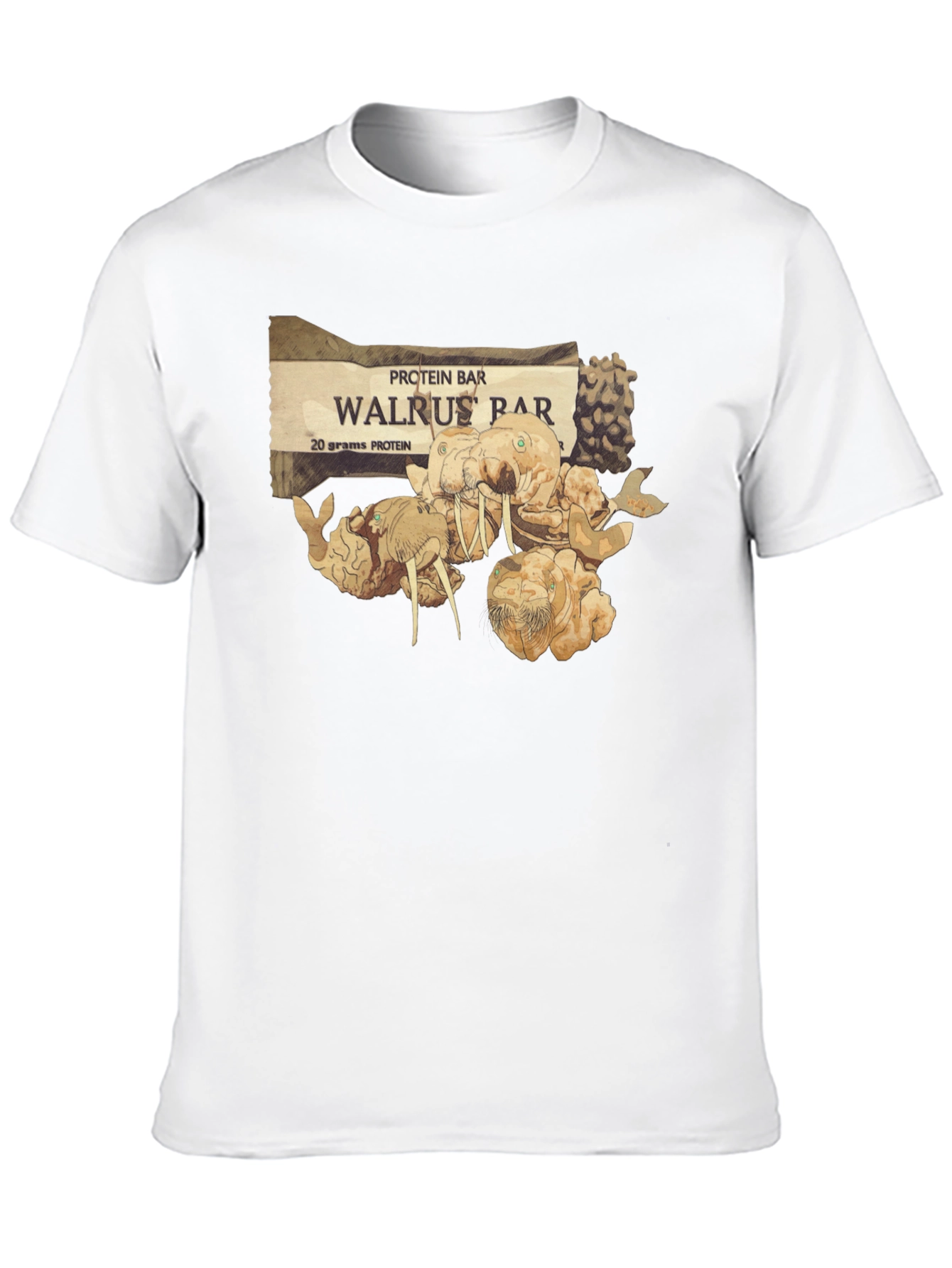 Black Walrus Bar Protein T-Shirt - Unique Graphic Tee view 10