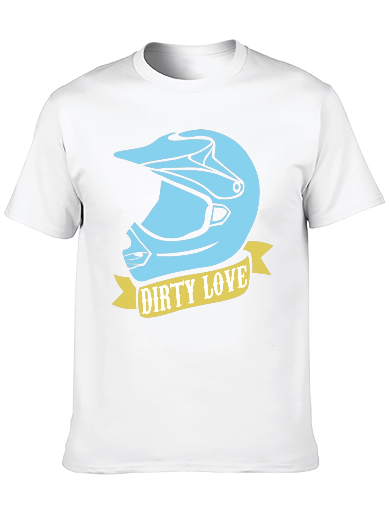 Black Dirty Love Motocross Helmet Graphic Tee view 10