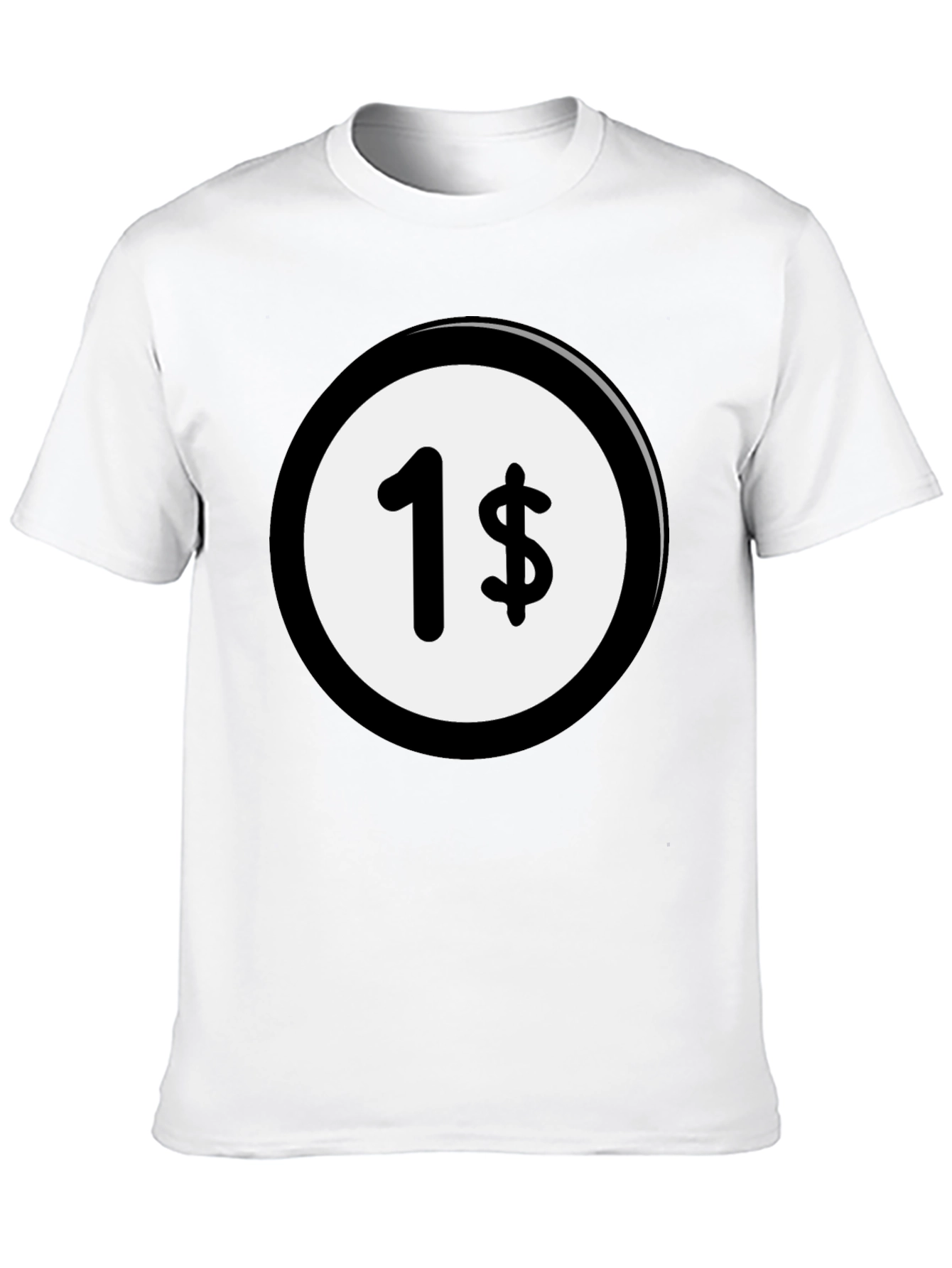 Black One Cent Graphic Tee - Black Cotton Casual Shirt view 10