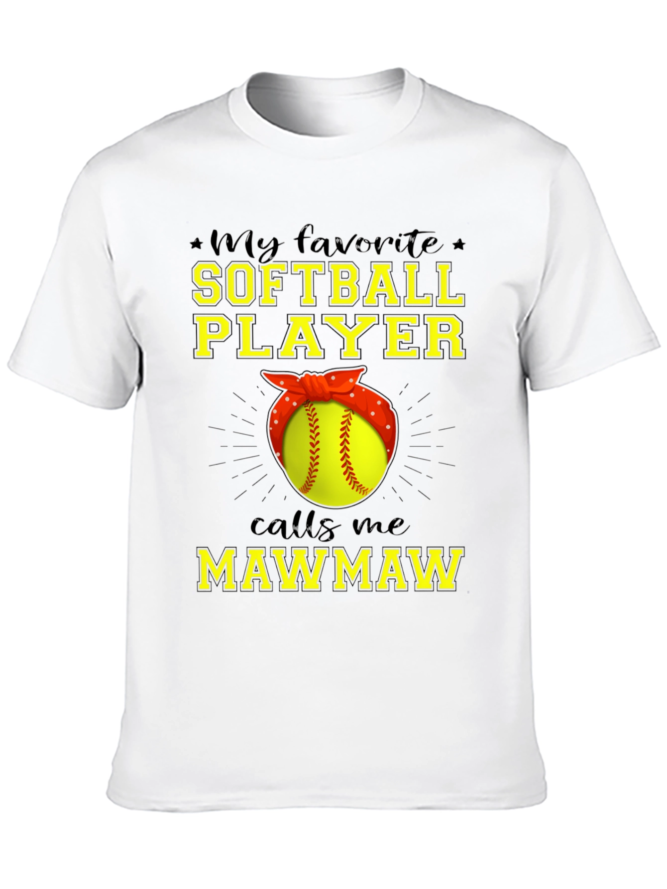 Softball Mawmaw T-Shirt - Gift for Grandma - 10