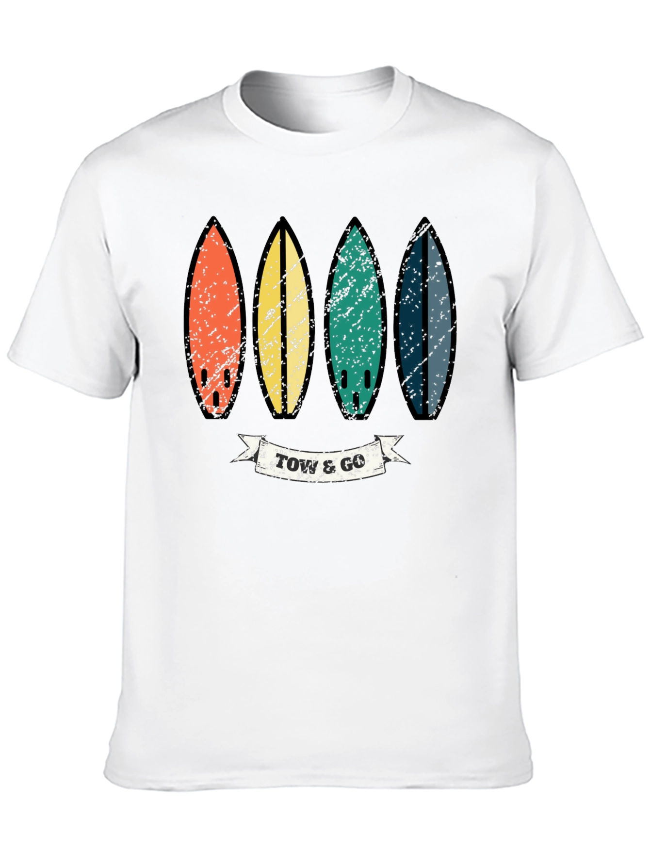 Black Retro Surfboard T-Shirt view 10