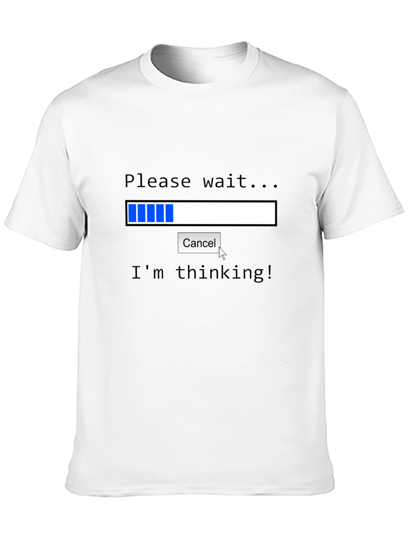 Black I'm Thinking Funny Geek T-Shirt view 10