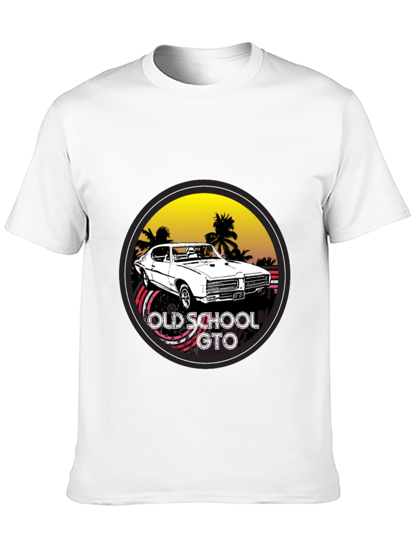 Black Old School GTO T-Shirt - Classic Car Tee view 10