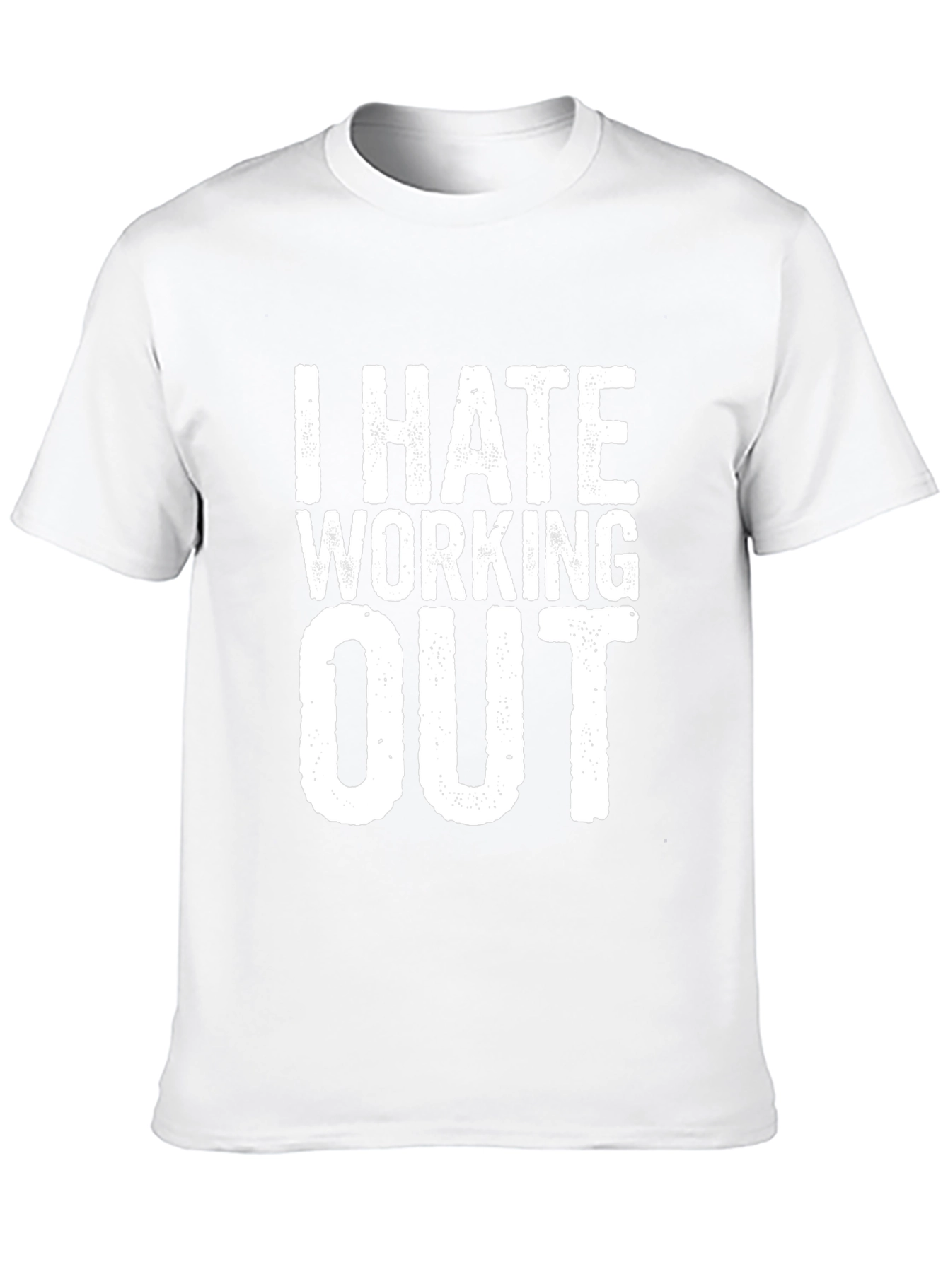 Black I Hate Working Out T-Shirt - Funny Gym Tee view 10