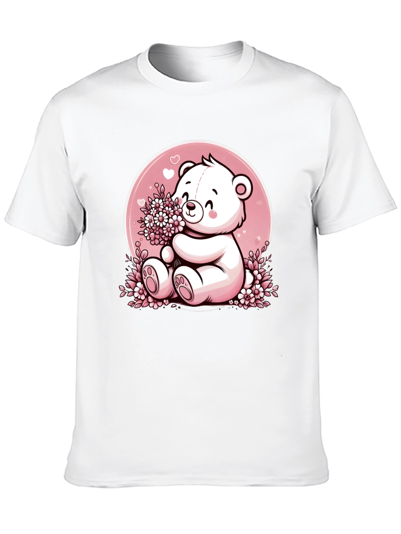 Black Cute Teddy Bear Graphic Tee view 10