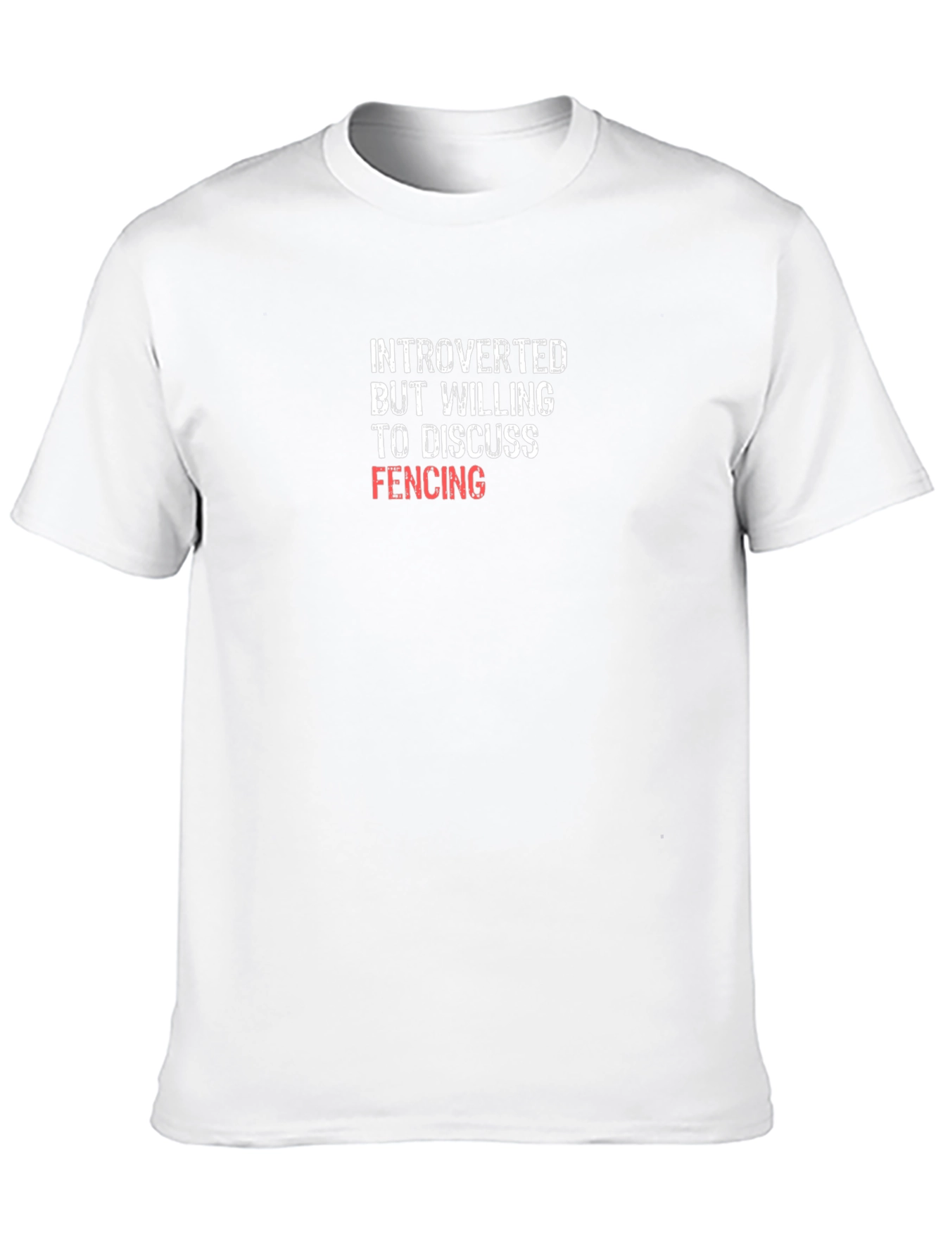 Black Introverted Fencing T-Shirt - Black Cotton Tee view 10