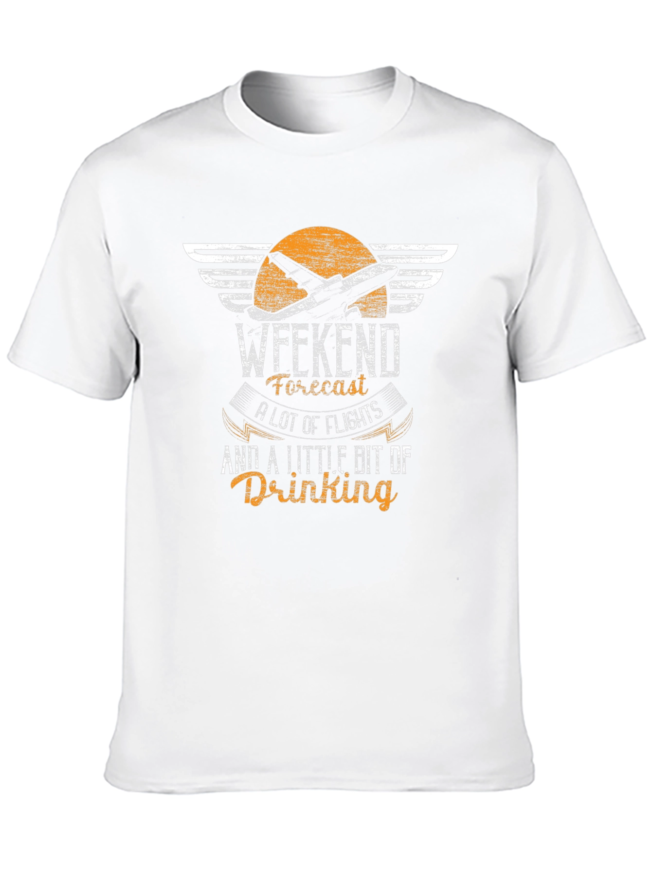 Black Weekend Forecast Aviation T-Shirt - Flights & Drinking! view 10