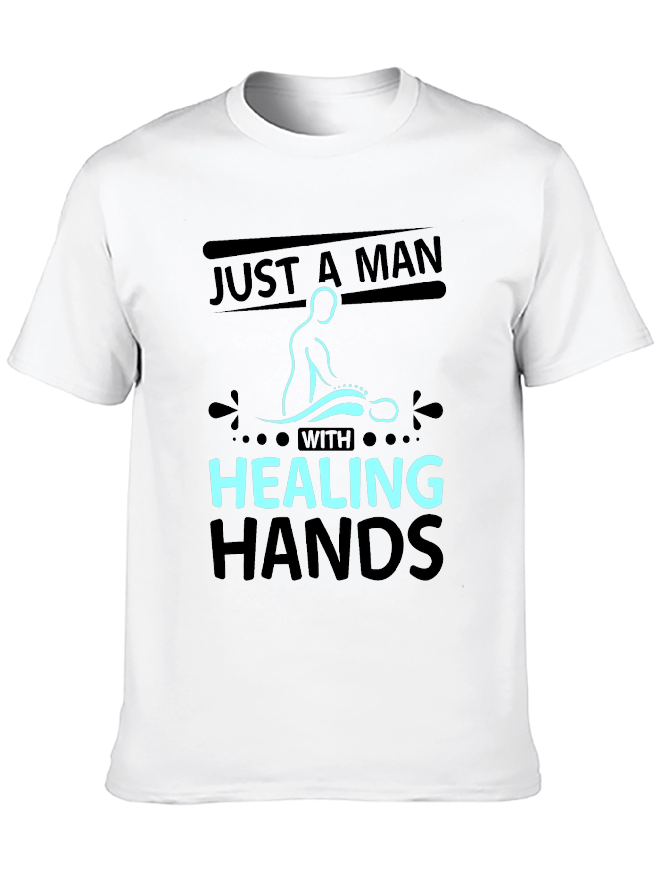 Black Healing Hands Massage Therapist Graphic Tee view 10