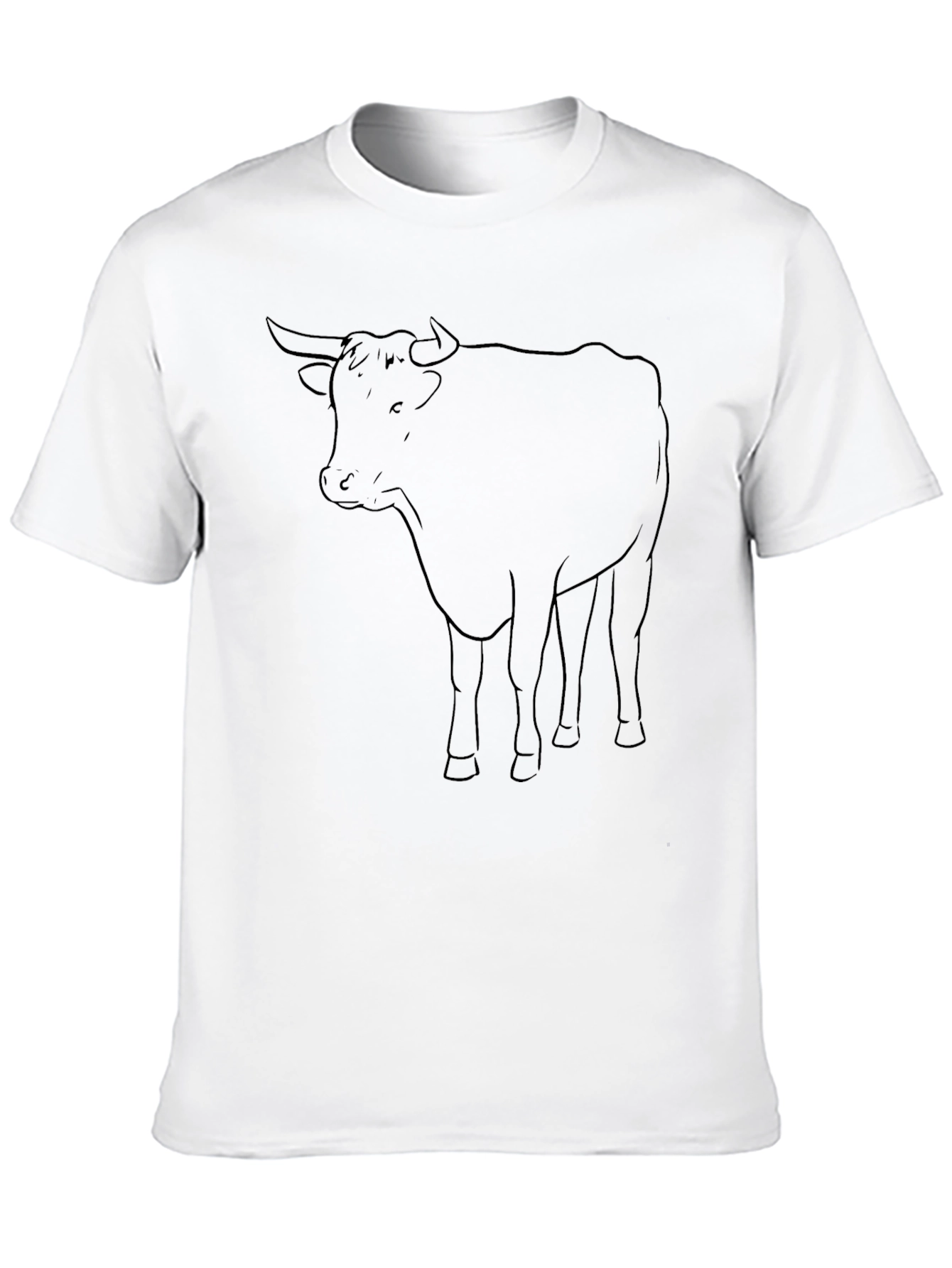 Black Black Bull Outline Graphic Tee - Casual Style view 10