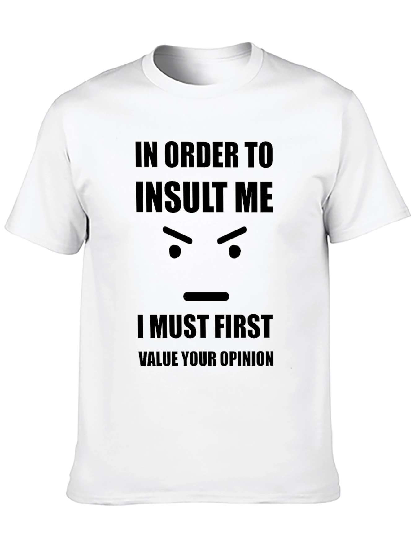 Black Funny Sarcastic Graphic Tee - Insult Me T-Shirt view 10