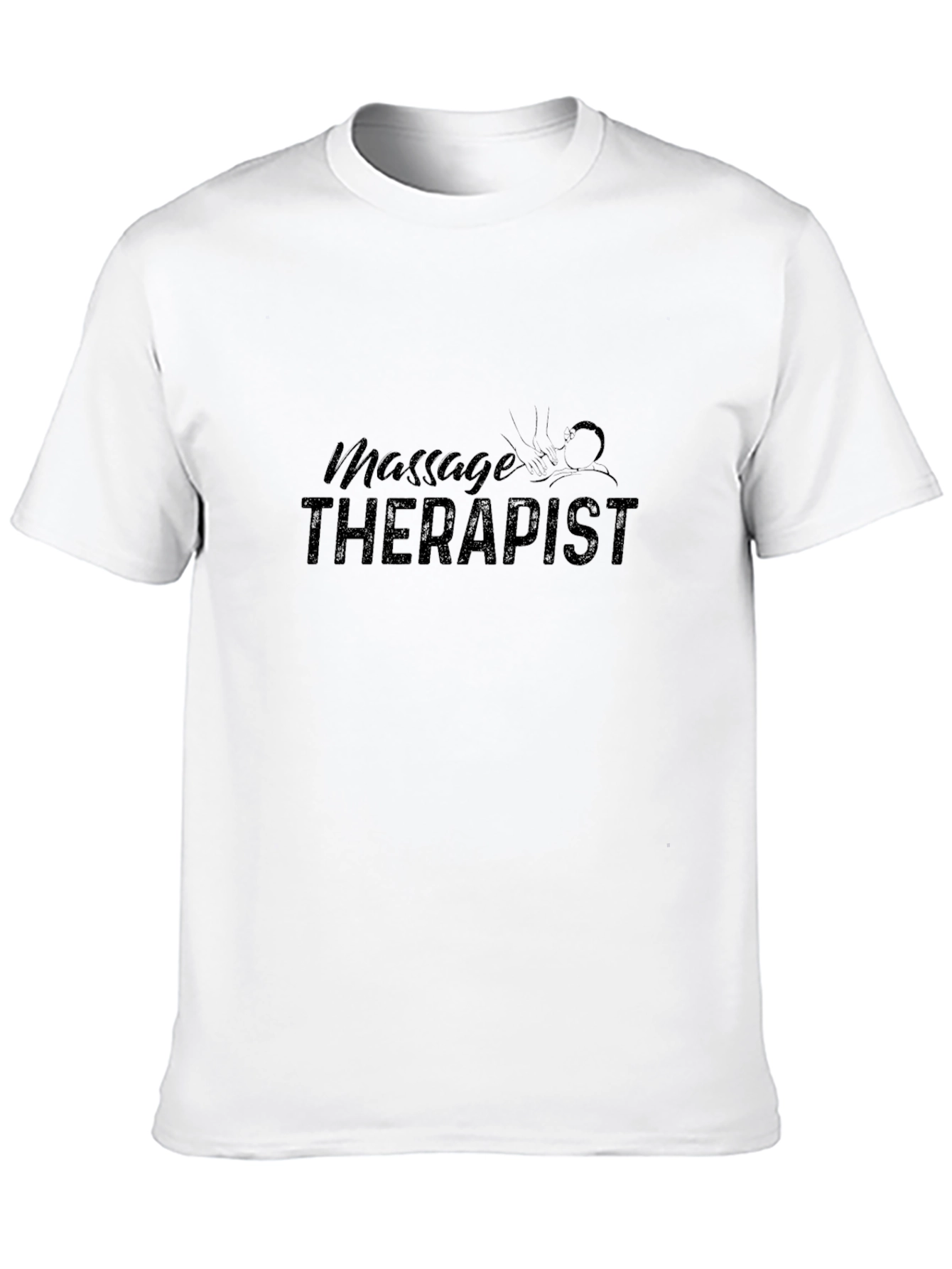 Black Massage Therapist Black T-Shirt view 10