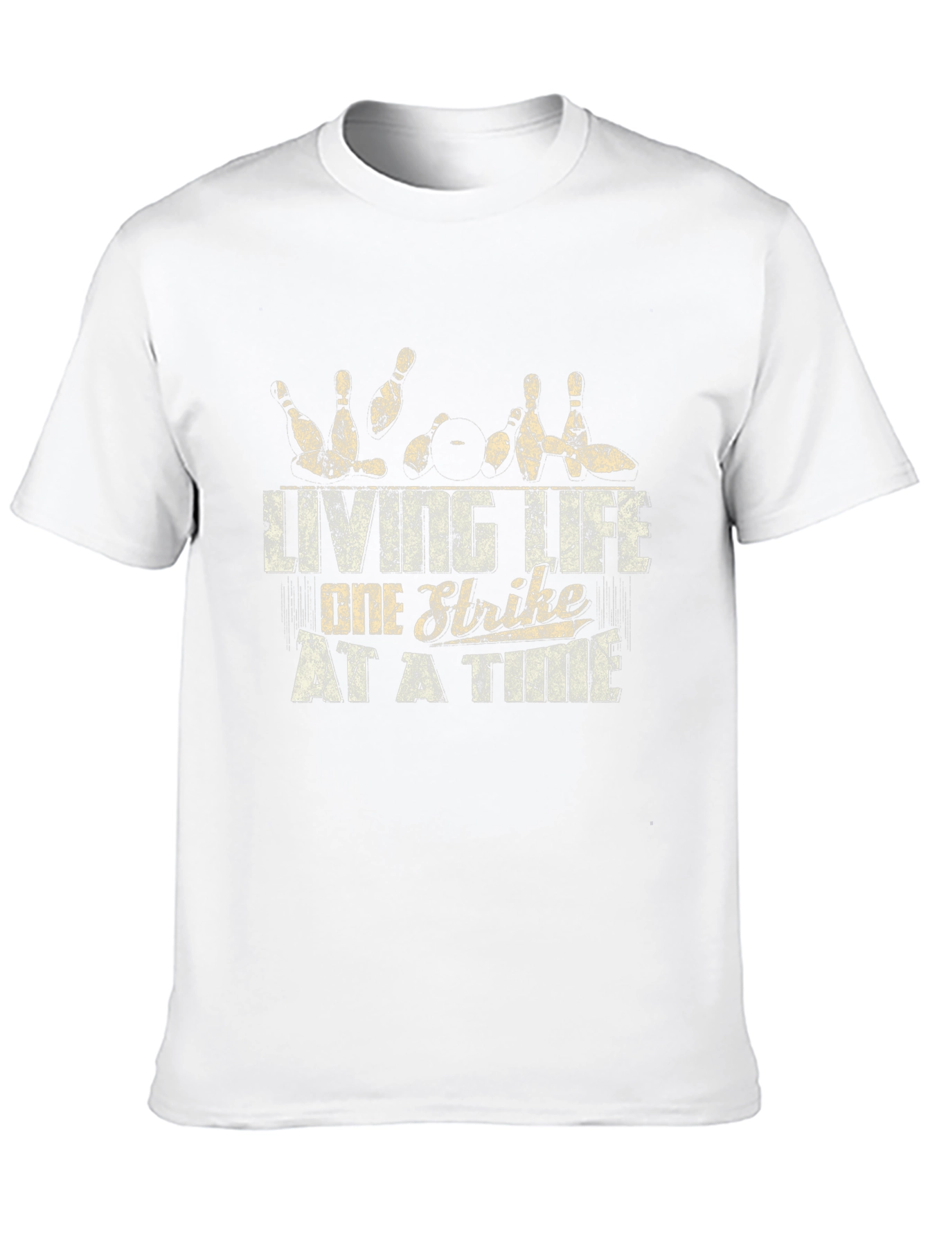 Black Bowling Strike Graphic Tee - Live Life One Strike at a Time view 10