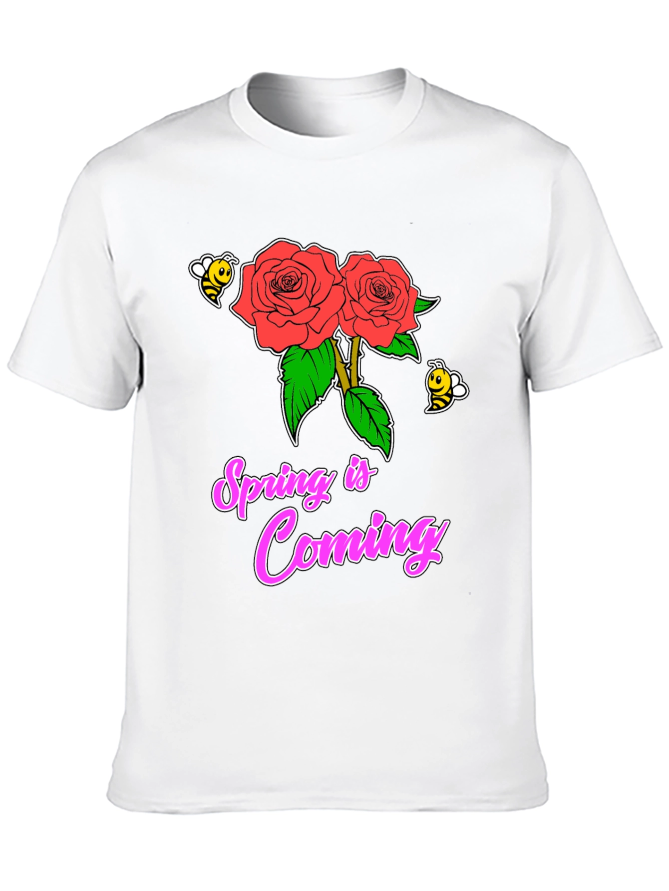 Black Spring is Coming Roses T-Shirt view 10