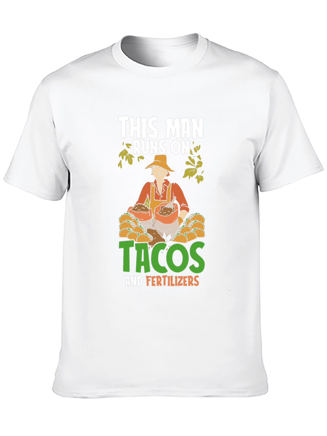 Black Tacos & Fertilizer T-Shirt - Funny Farmer Tee view 10