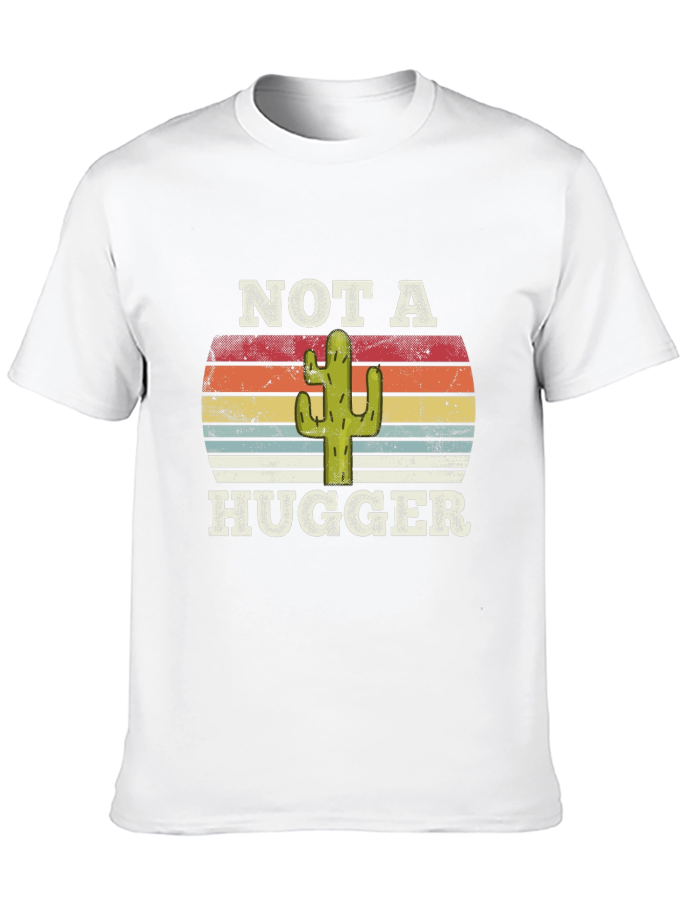 Black Not a Hugger Cactus Graphic T-Shirt view 10