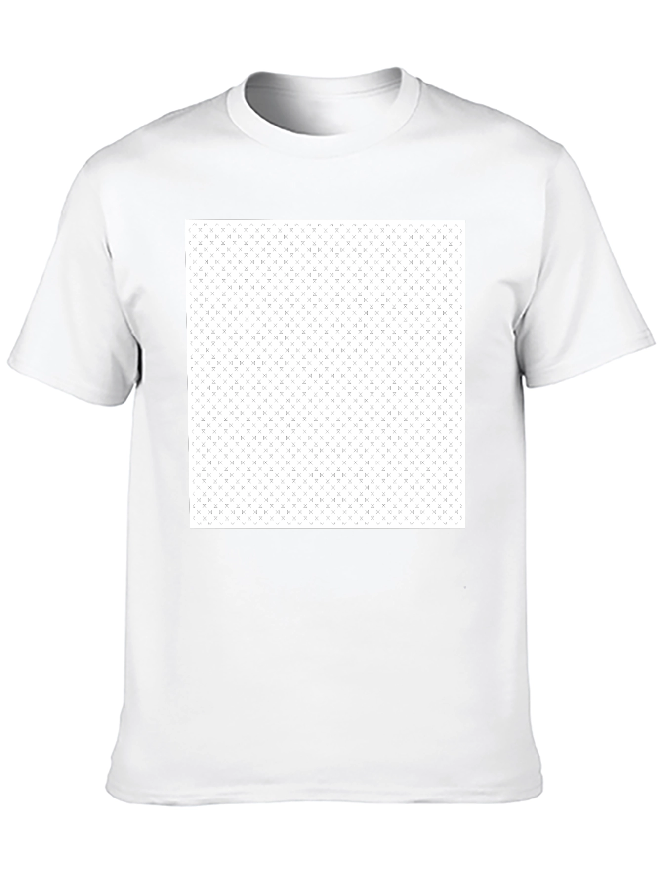 Black Modern Black T-Shirt with Geometric Pattern view 10