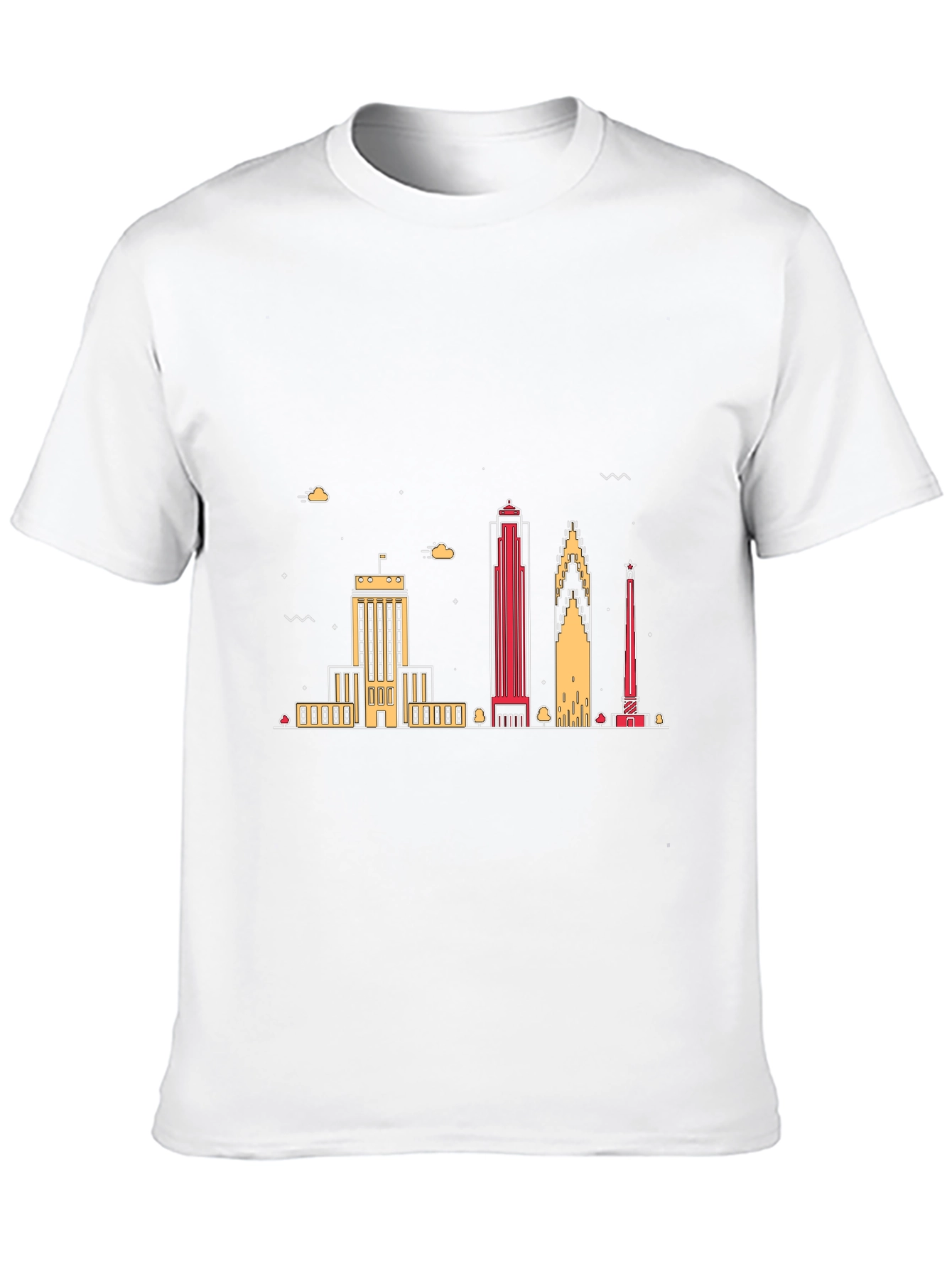 Black City Skyline Graphic Tee - Modern Casual view 10