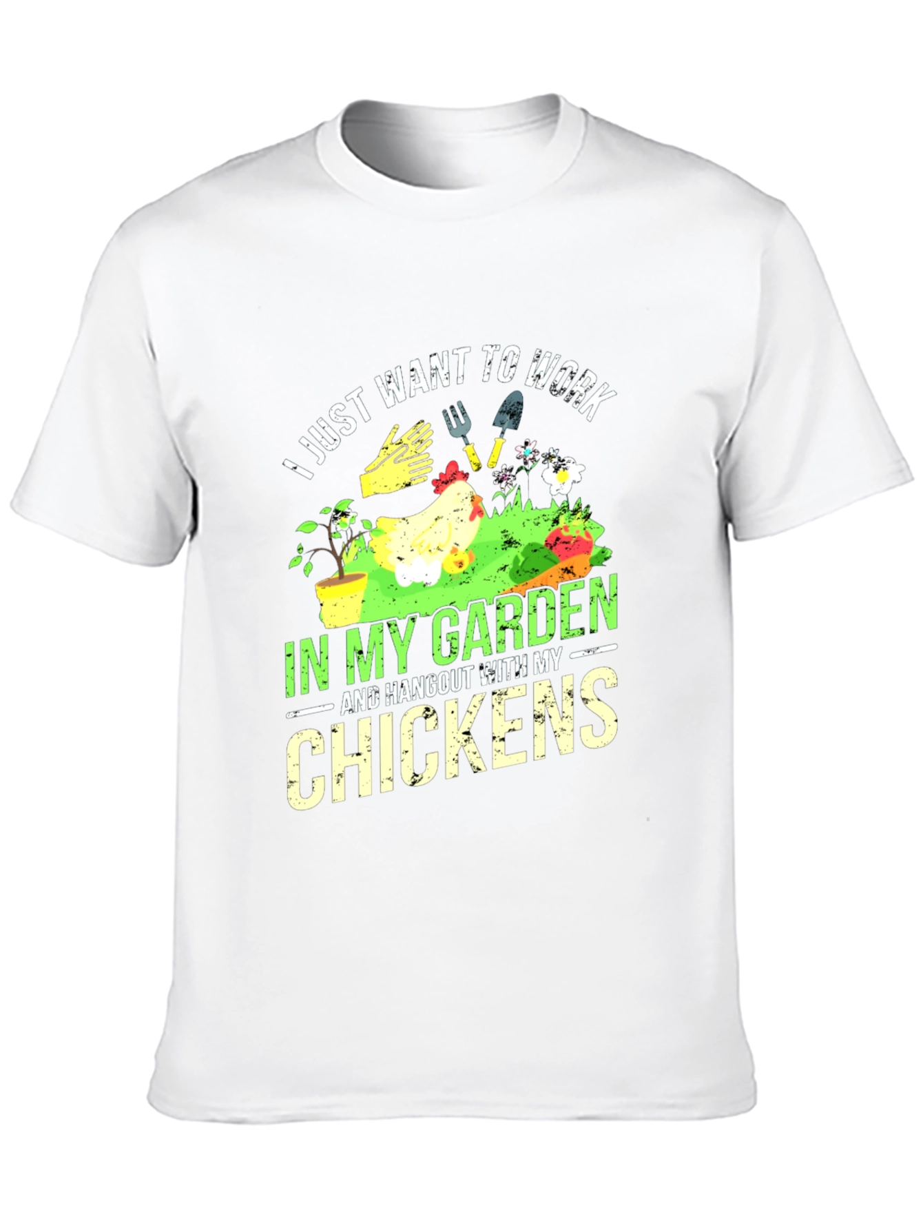 Black Gardening & Chicken Lover T-Shirt view 10