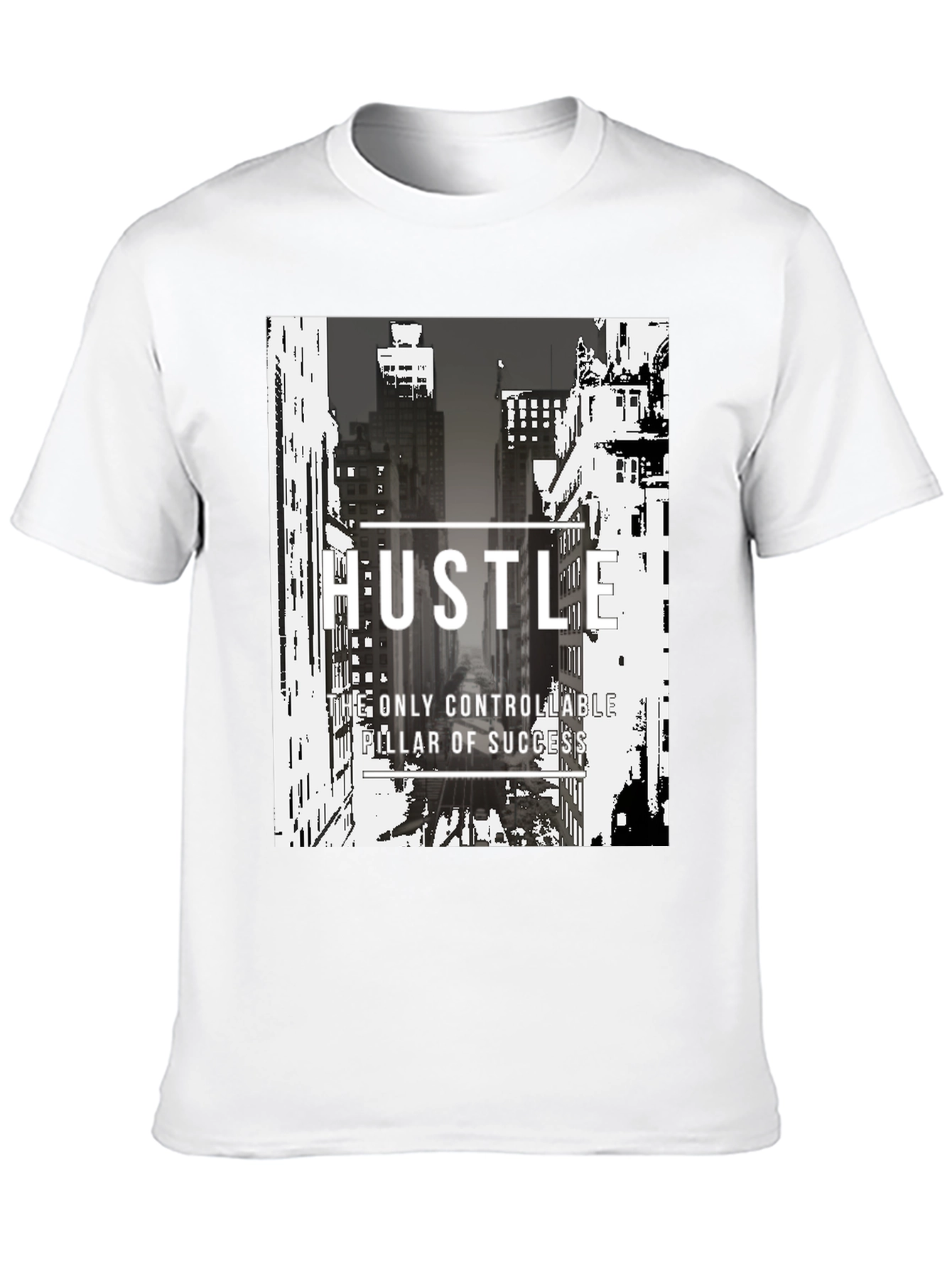 Black Hustle Graphic T-Shirt - Motivational Streetwear view 10