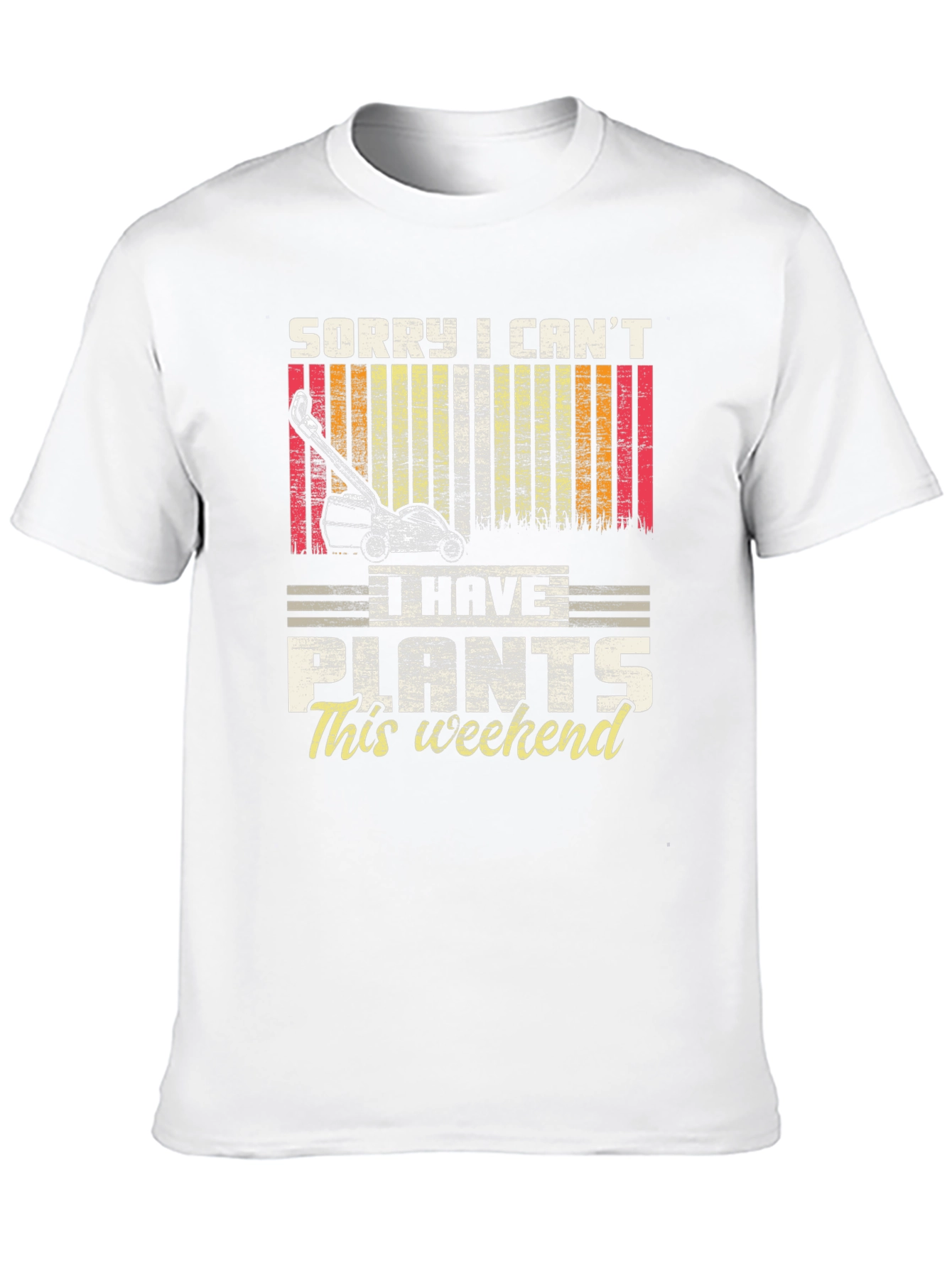 Black Sorry I Can't I Have Plants This Weekend T-Shirt view 10