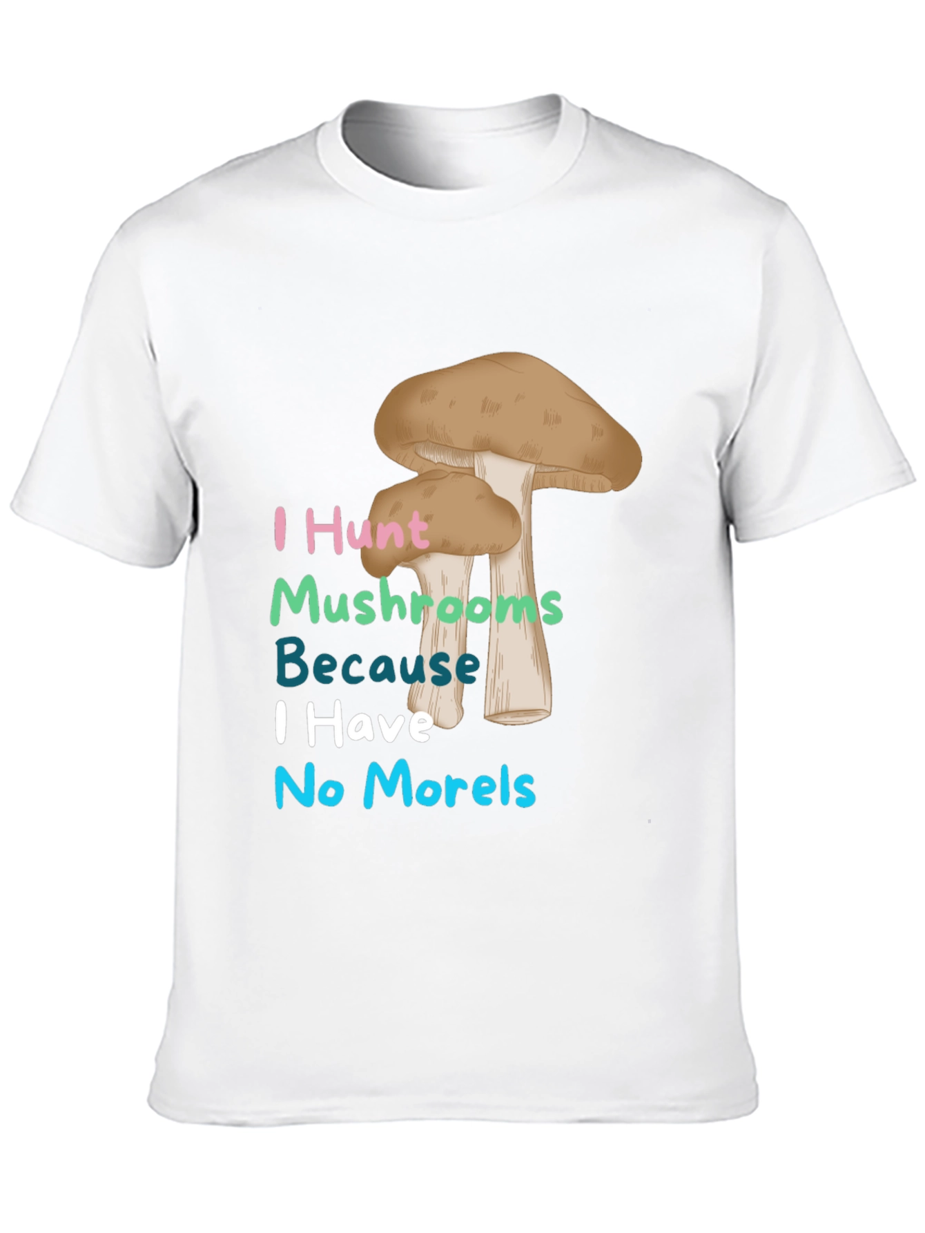 Black Mushroom Hunter T-Shirt - No Morels Joke Tee view 10