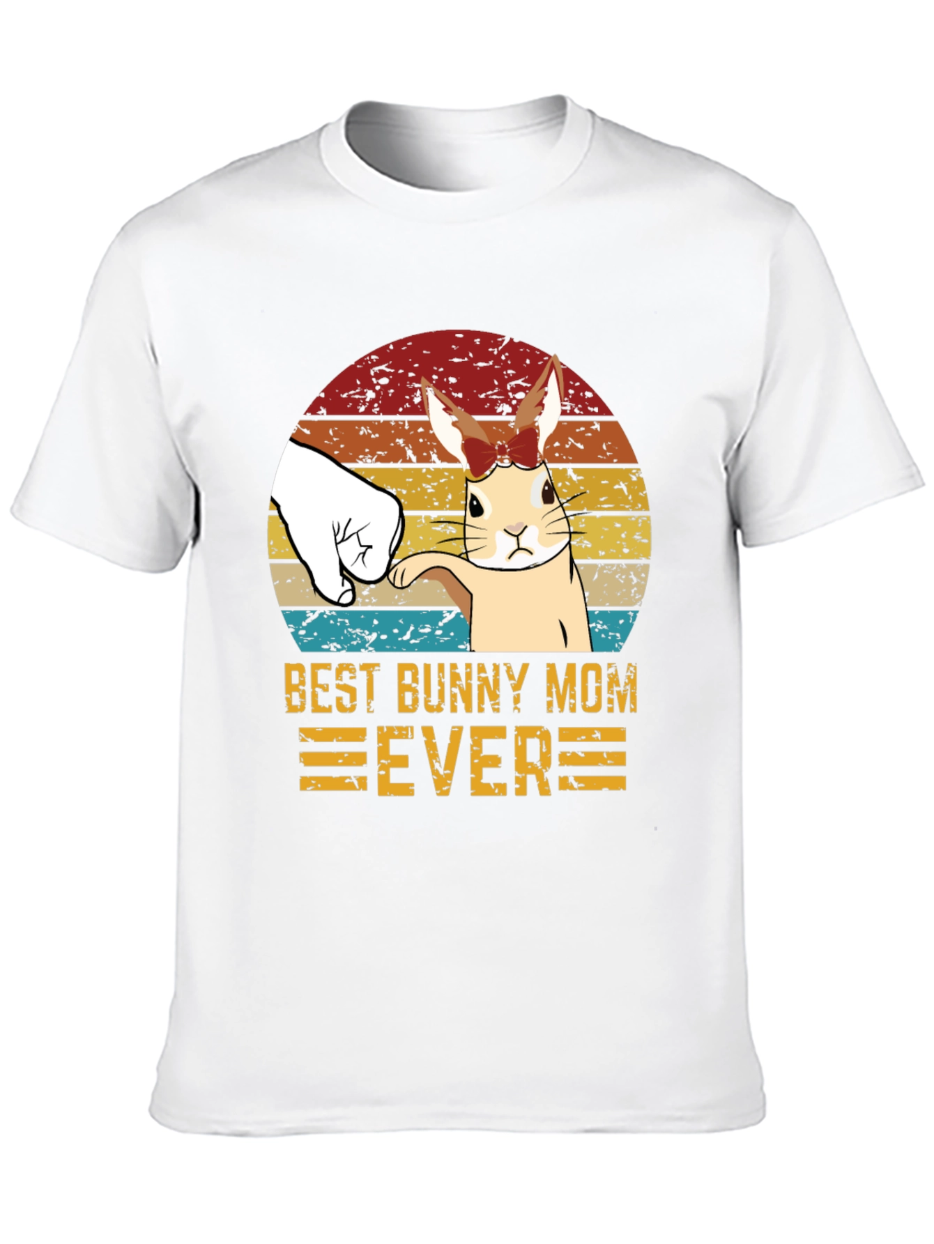 Black Best Bunny Mom Ever T-Shirt view 10