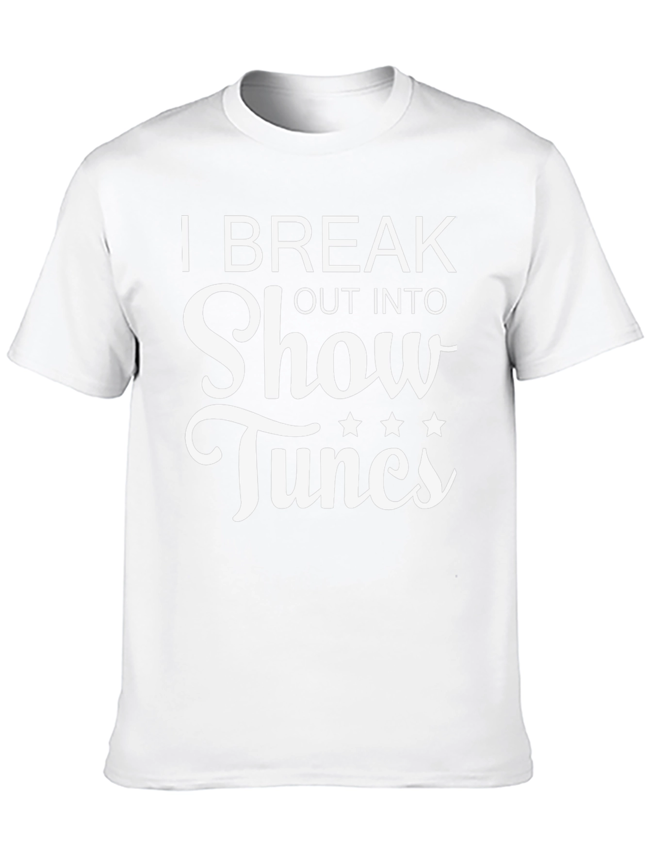 Black I Break Out Into Show Tunes Black T-Shirt view 10