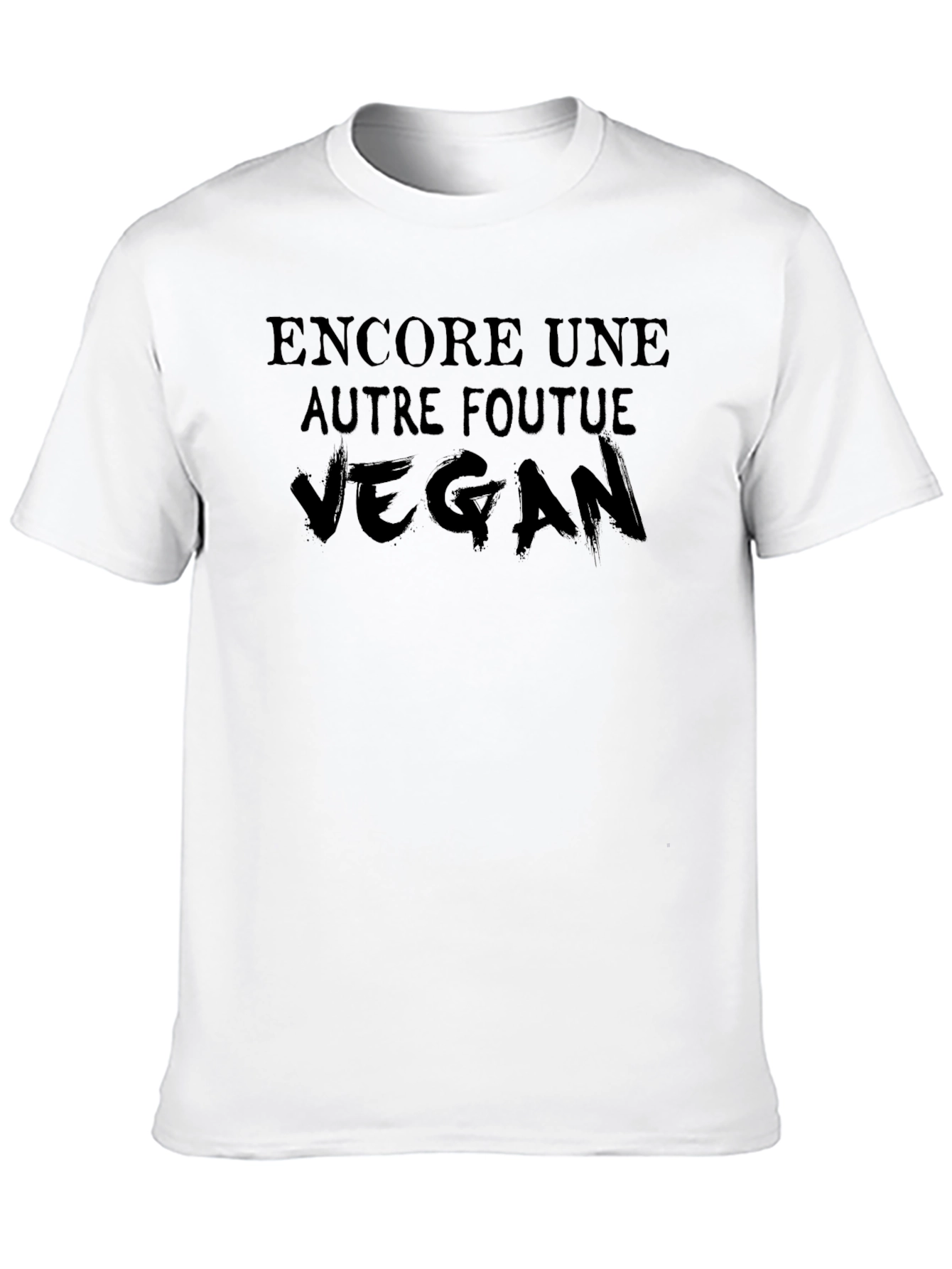 Black Vegan Humor Tee - Encore Une Autre Foutue Vegan view 10