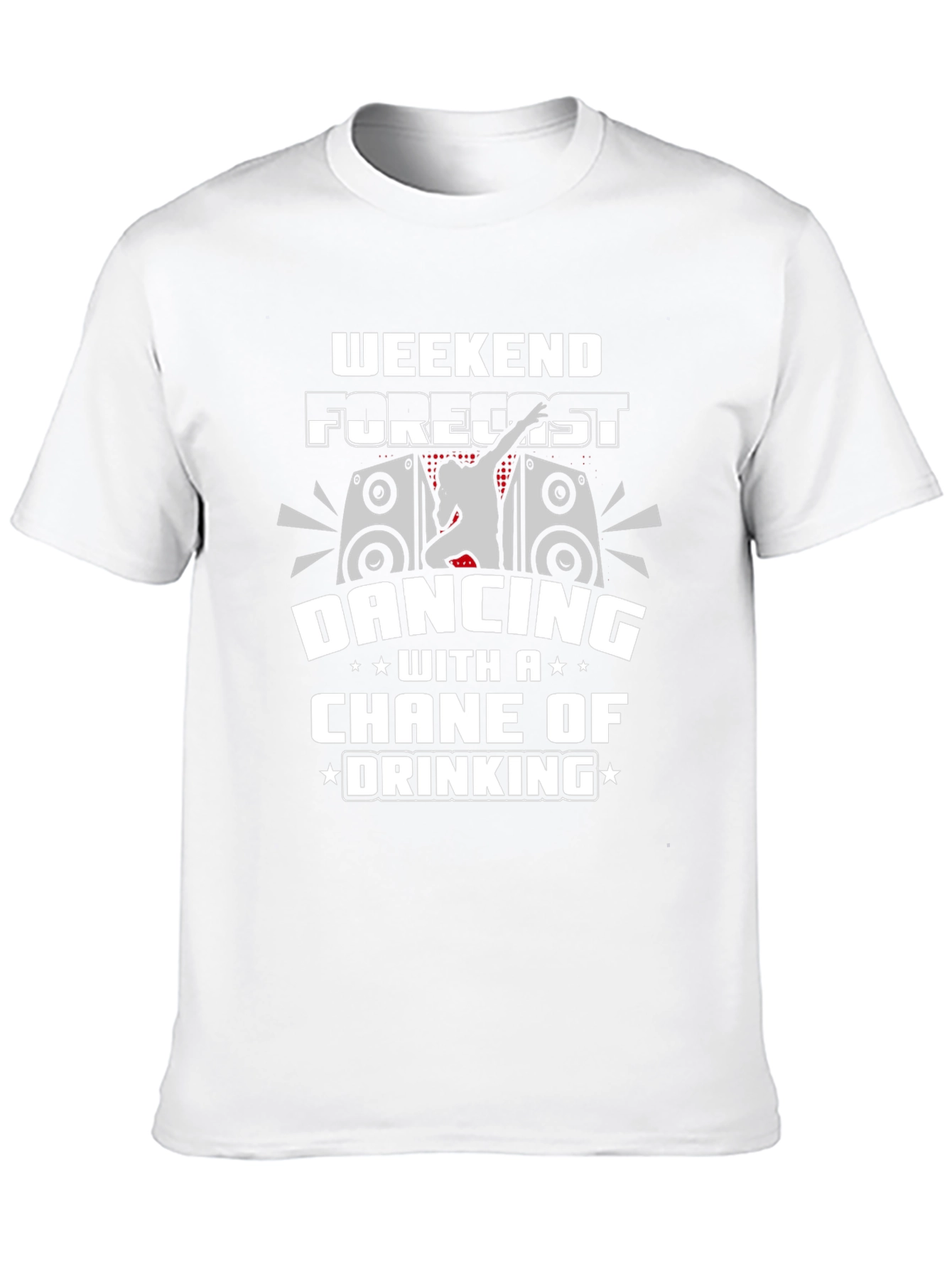 Black Weekend Forecast Dancing and Drinking T-Shirt view 10