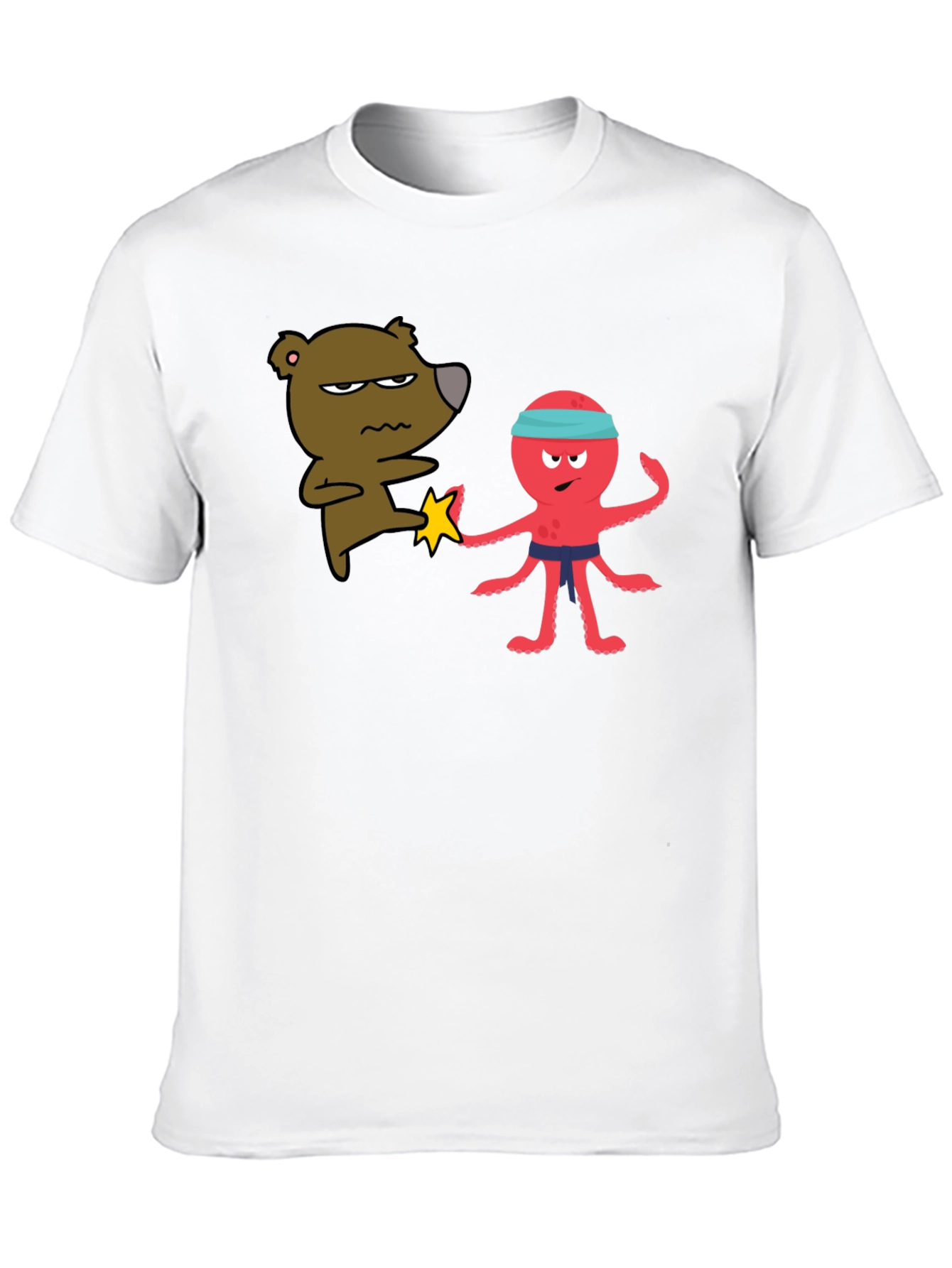 Black Bear vs Octopus T-Shirt - Martial Arts Funny Tee view 10
