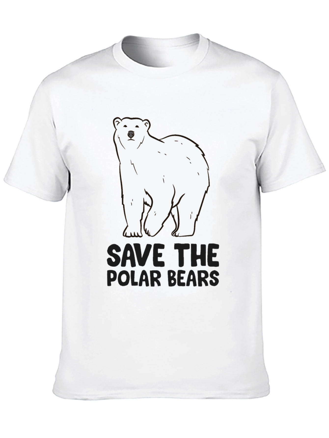 Black Save the Polar Bears Black Tee view 10