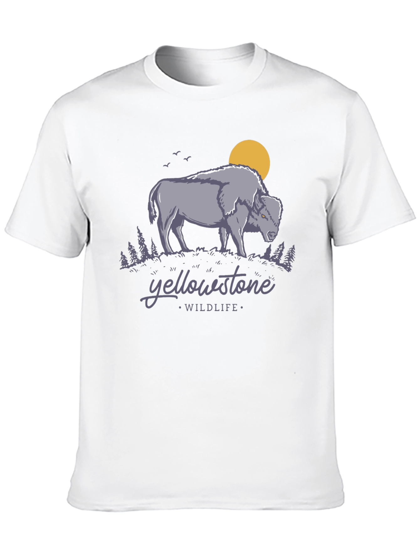 Black Yellowstone Wildlife Graphic Tee - Bison Design view 10