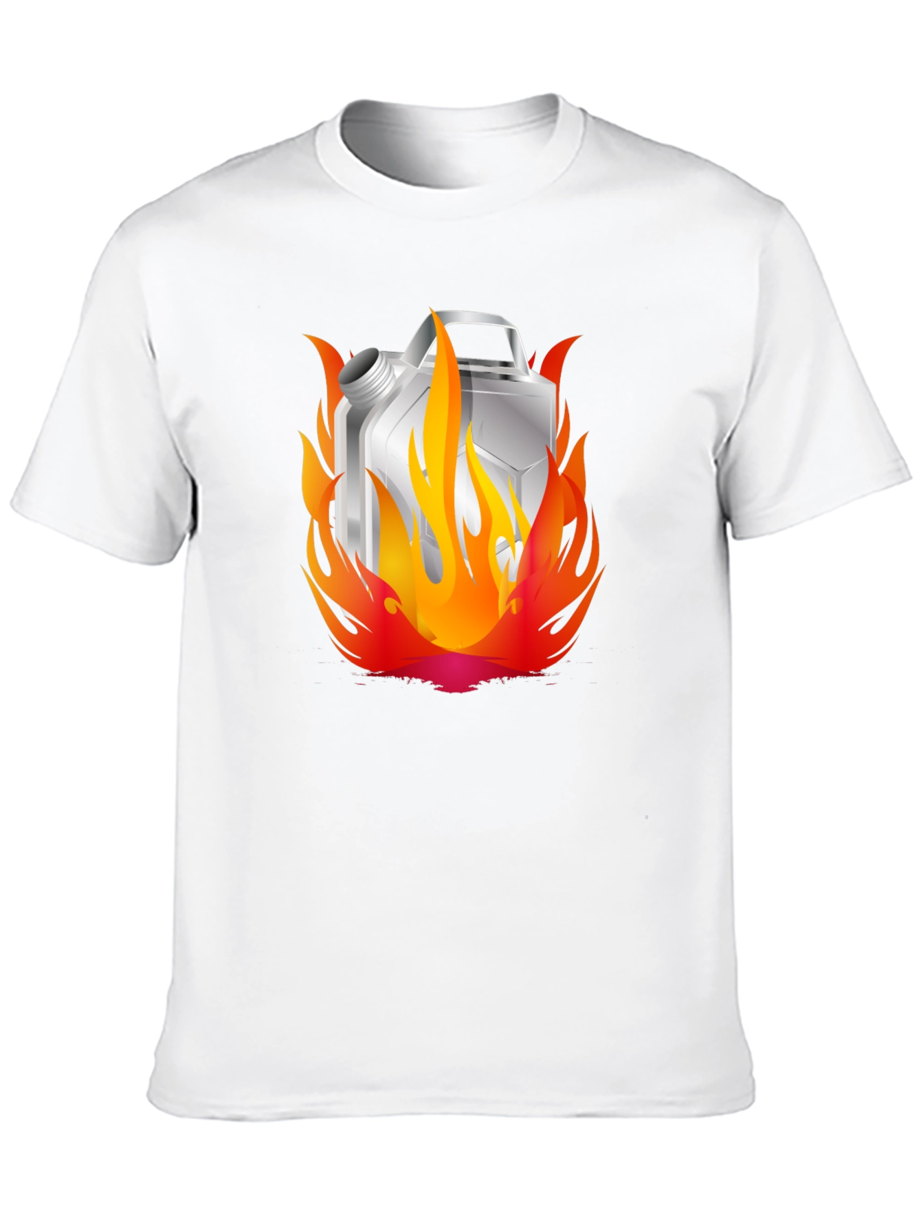 Black Burning Gas Can T-Shirt - Cool Graphic Tee view 10
