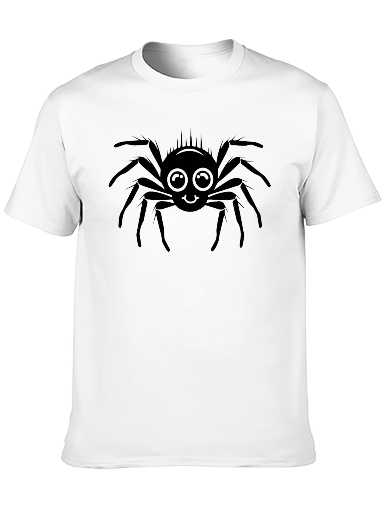 Black Cute Spider Graphic Tee - Men's Black T-Shirt view 10