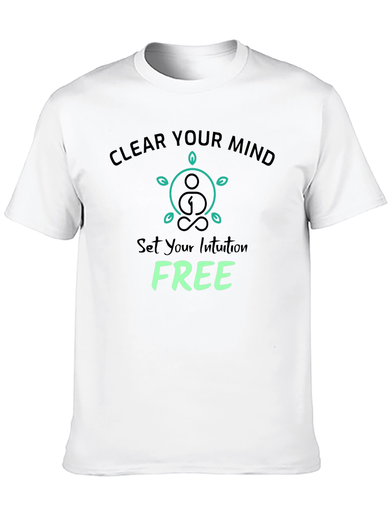 Black Clear Your Mind Graphic Tee - Black Cotton T-Shirt view 10